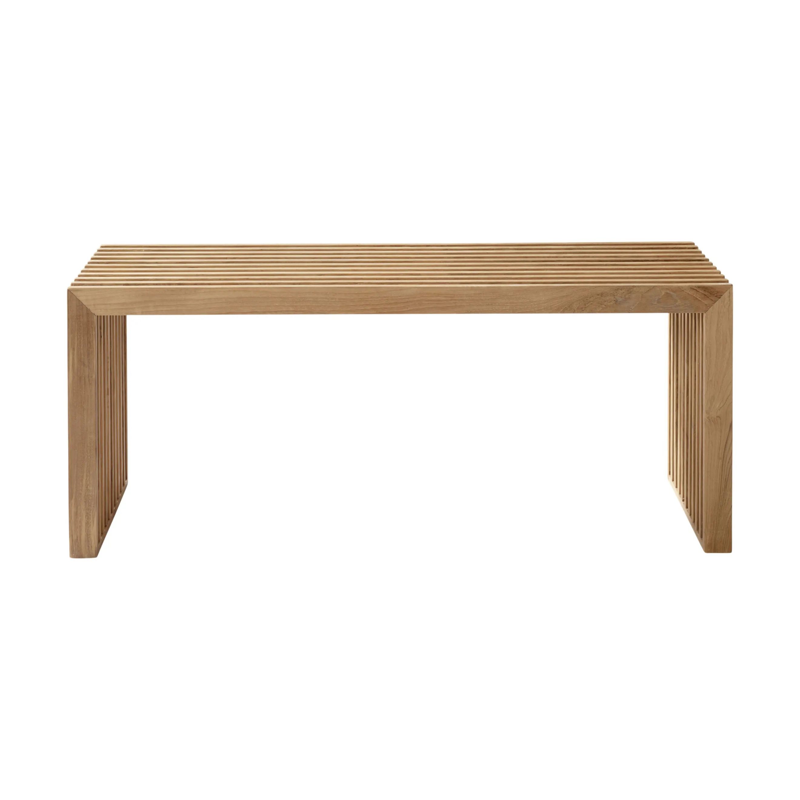 cinas Bænke Rib Bænk i Teak, 4