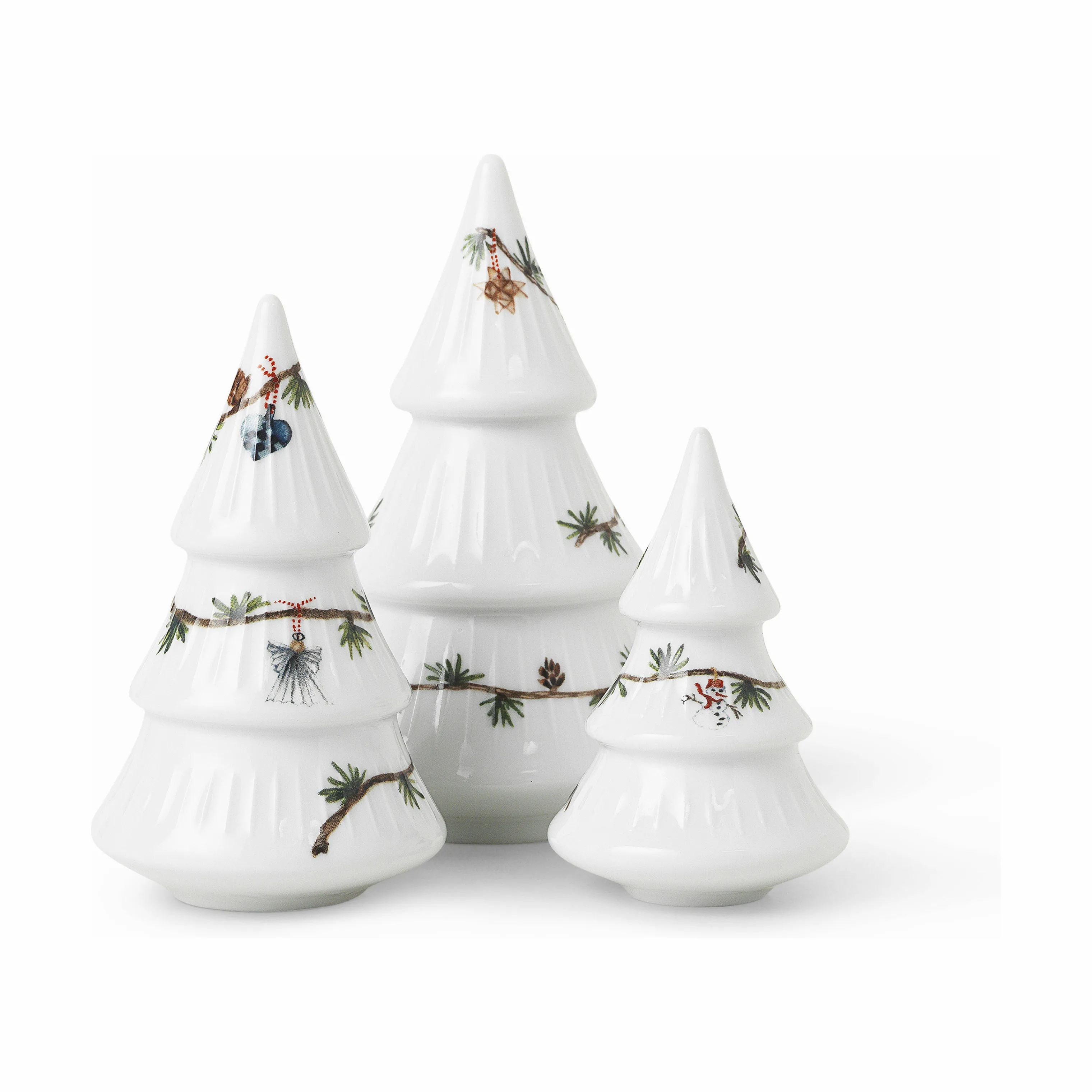 Kähler Julefigurer Hammershøi Jul Juletræ - 3 stk. i Hvid, 4