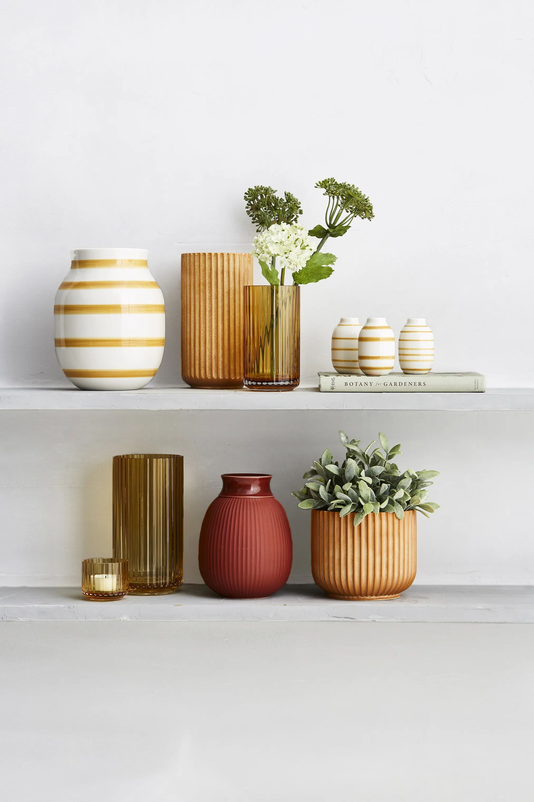 Lyngby Porcelæn Vaser Curve Vase i Terracotta, 17,5 cm, 2