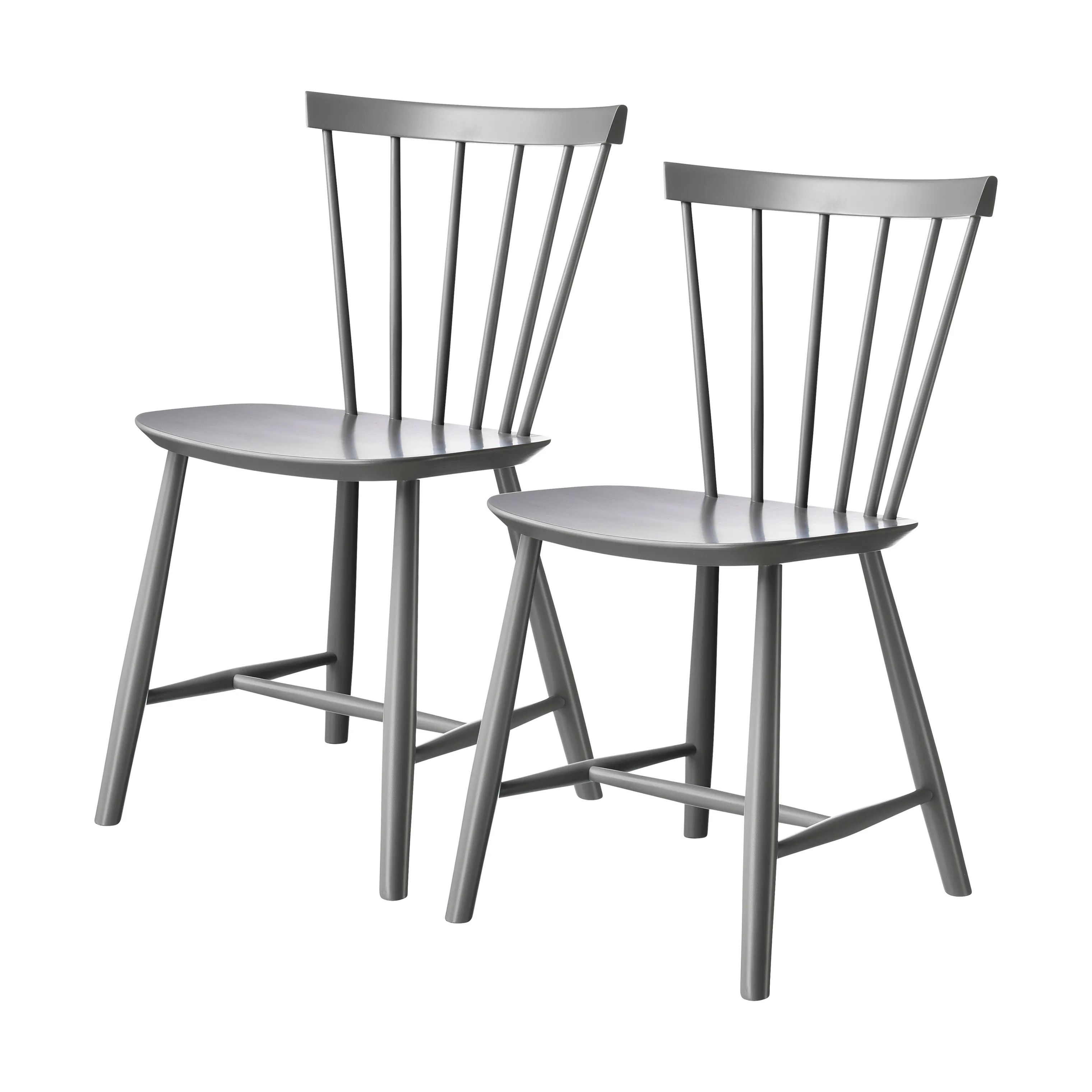 FDB Møbler Spisebordsstole J46 Spisebordsstol - 2 stk. i Signal Grey (Pantone Cool Grey 9C/RAL 7004), 1