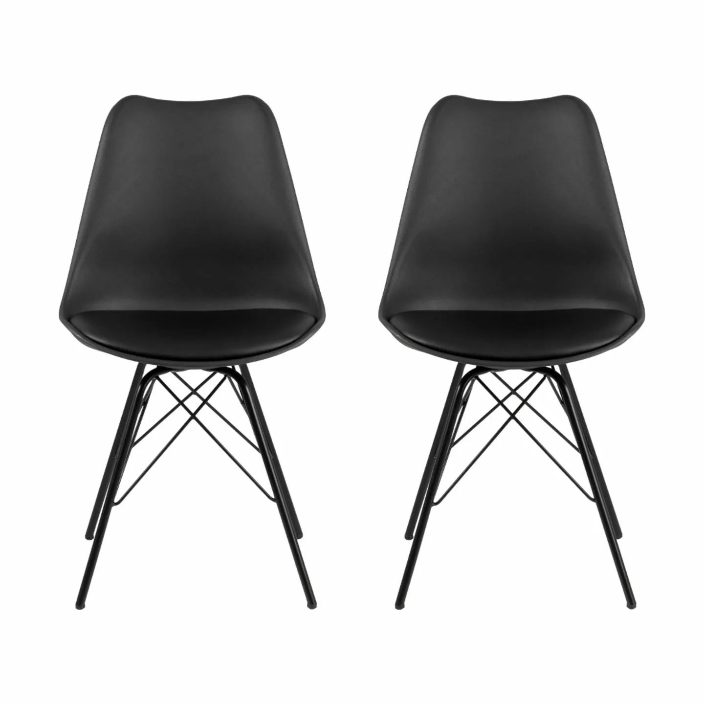CASA Living Spisebordsstole Eris Spisebordsstol - 2 stk. i sort, 1