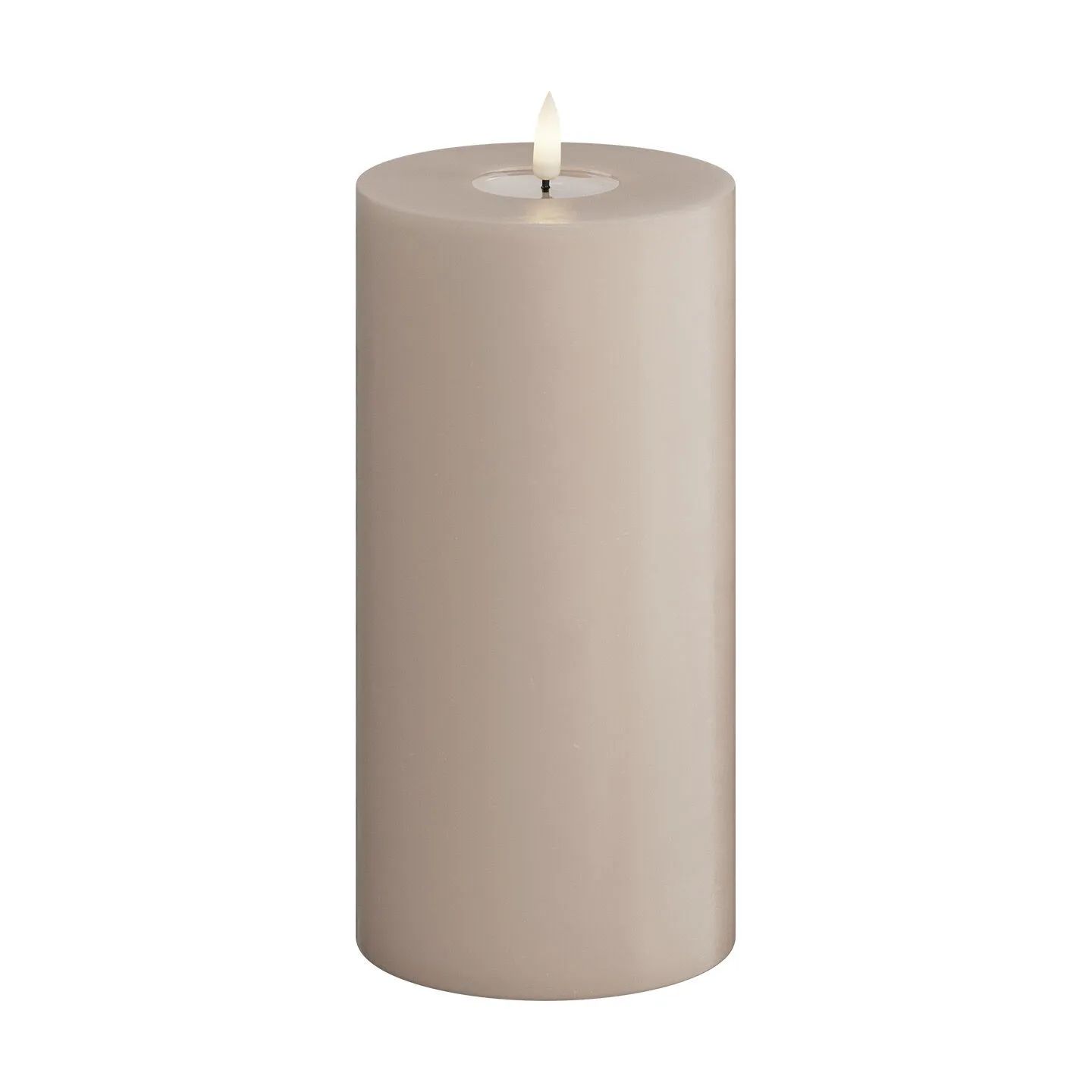 Deluxe Homeart LED-lys Real Flame LED Bloklys i Rose, 20 cm, 1