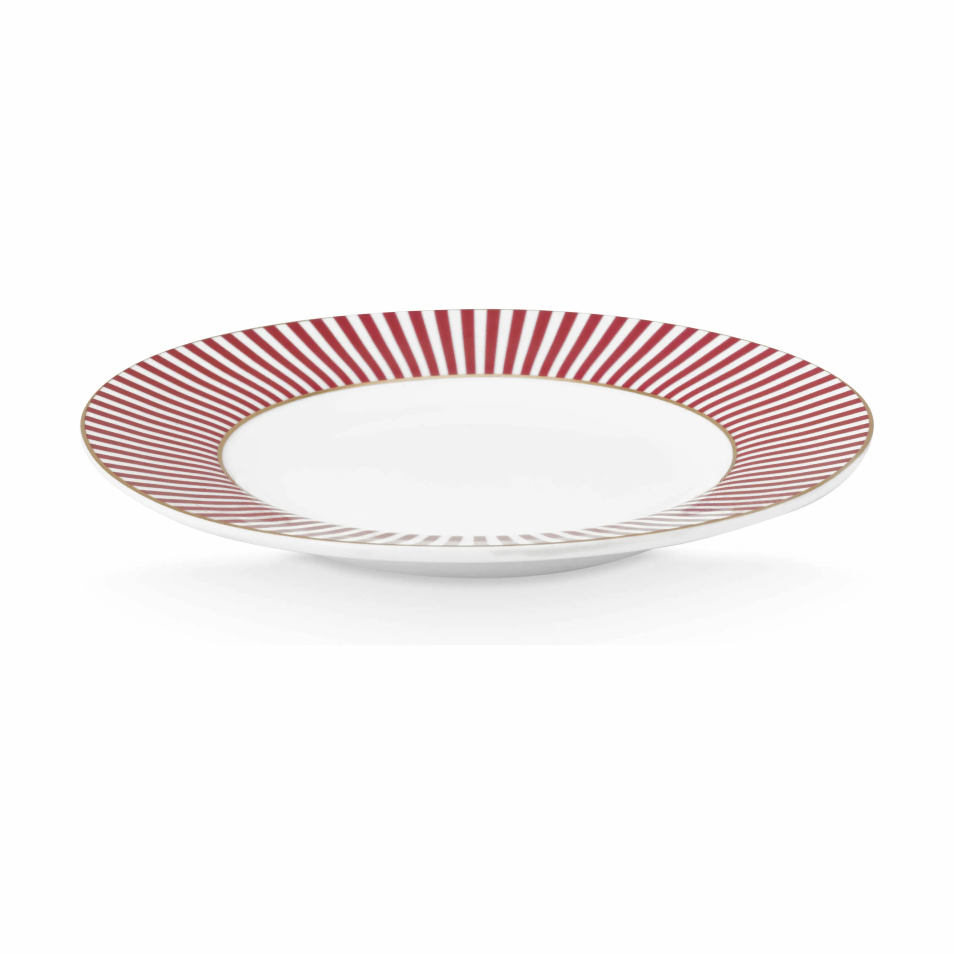 PIP Studio Frokosttallerkener Royal Stripes Tallerken i Dark Pink, 12 cm, 1