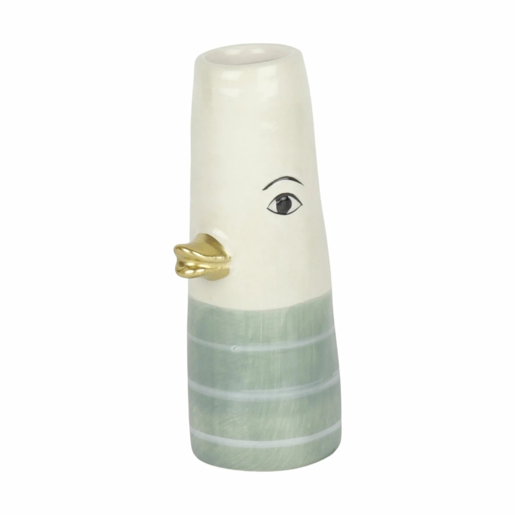 Speedtsberg Vaser Vase - And i Grøn/hvid, 10 cm, 1