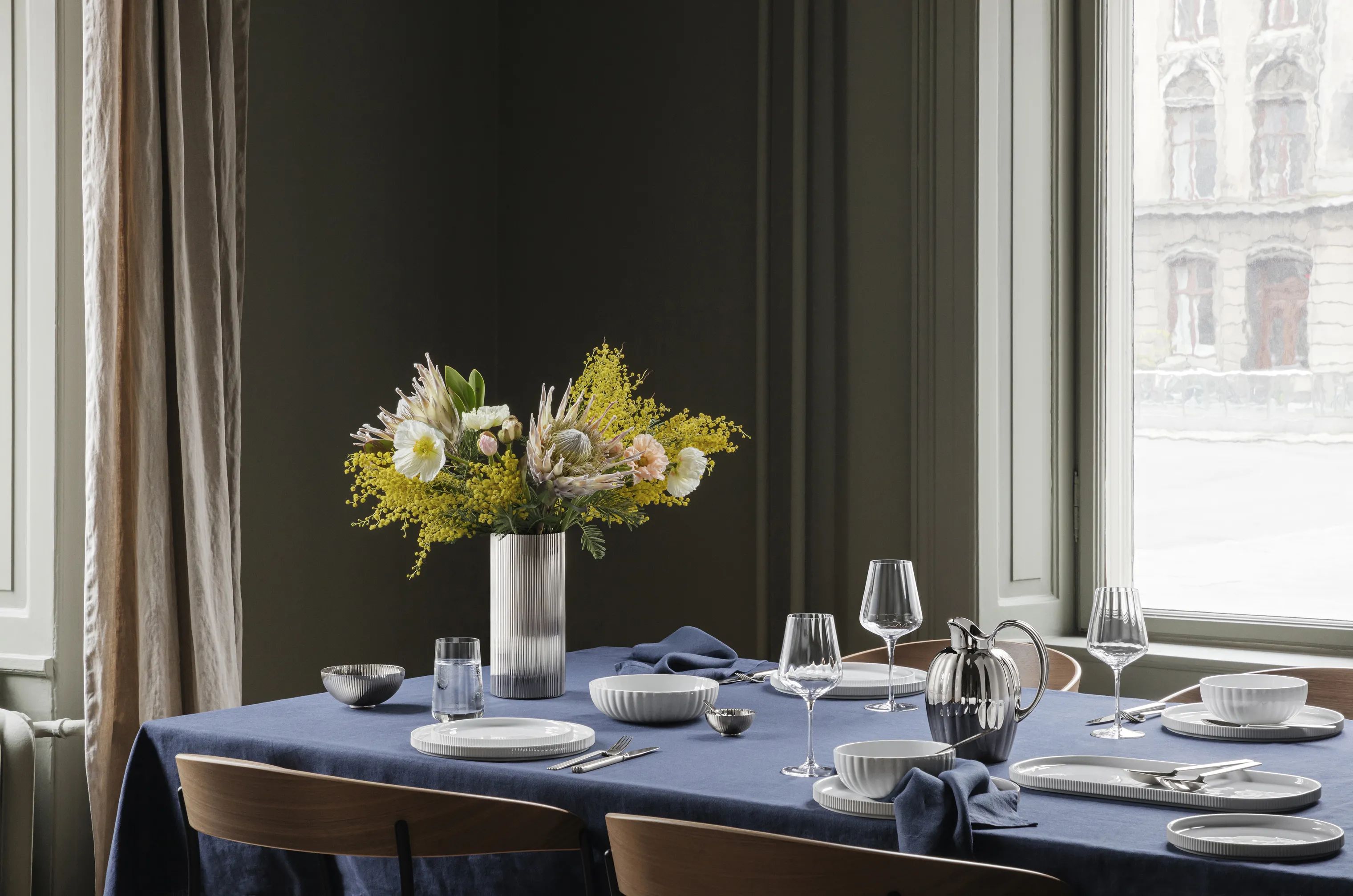 Georg Jensen Serveringsfade Bernadotte Serveringsfad i Hvid, 2
