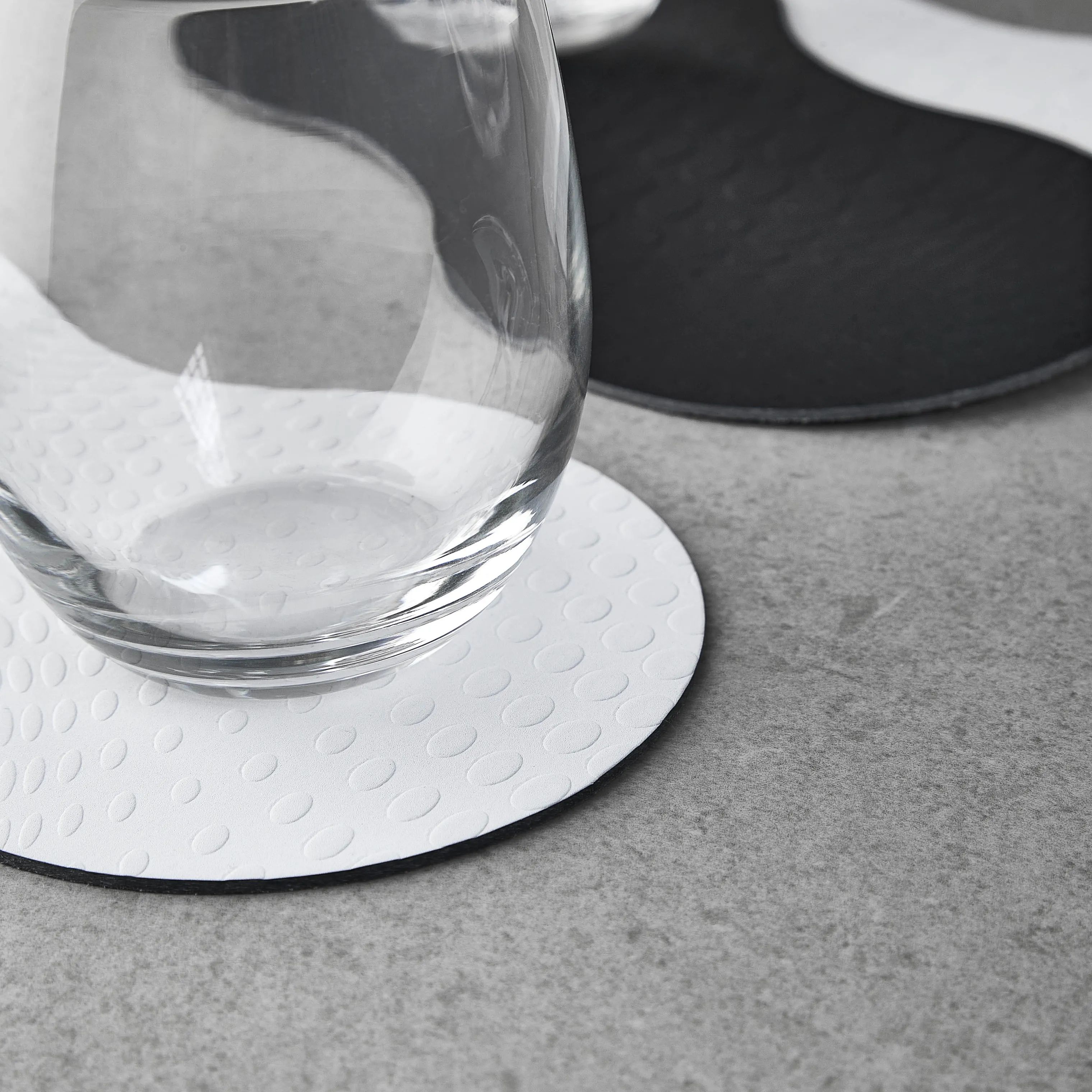 Life In Colour Glasbrikker og coasters Double Coaster - 4 stk. i Mozzarella, 3