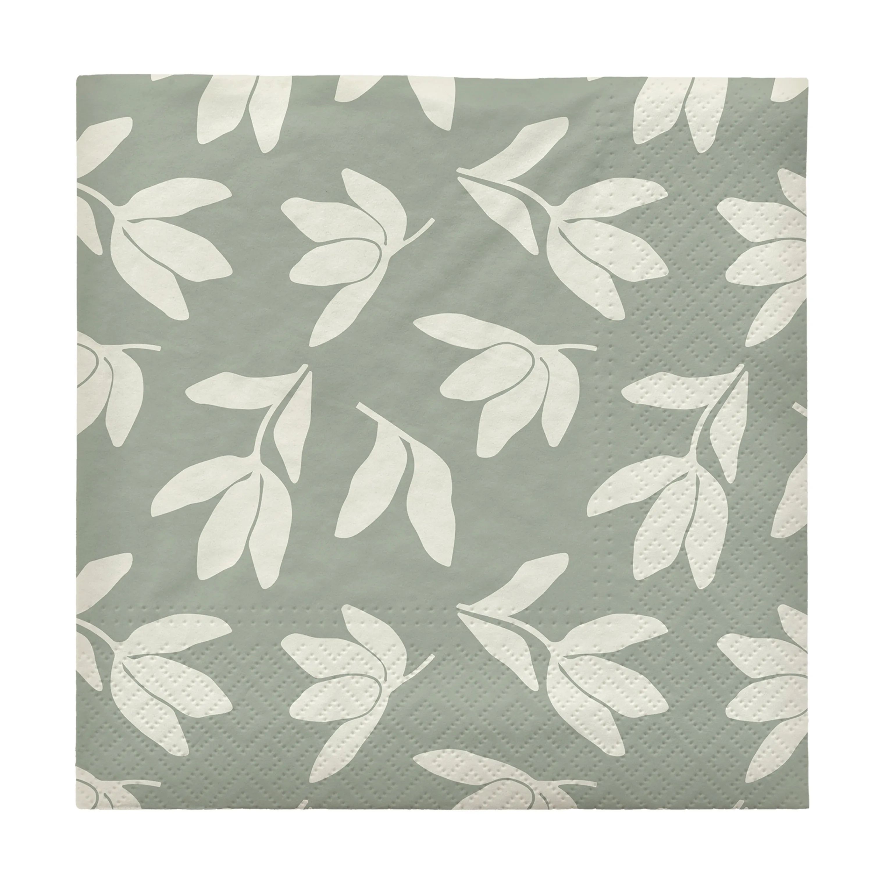Broste Copenhagen Papirservietter Herbert Papirservietter - 12 stk. i Desert Sage/Off White, 1