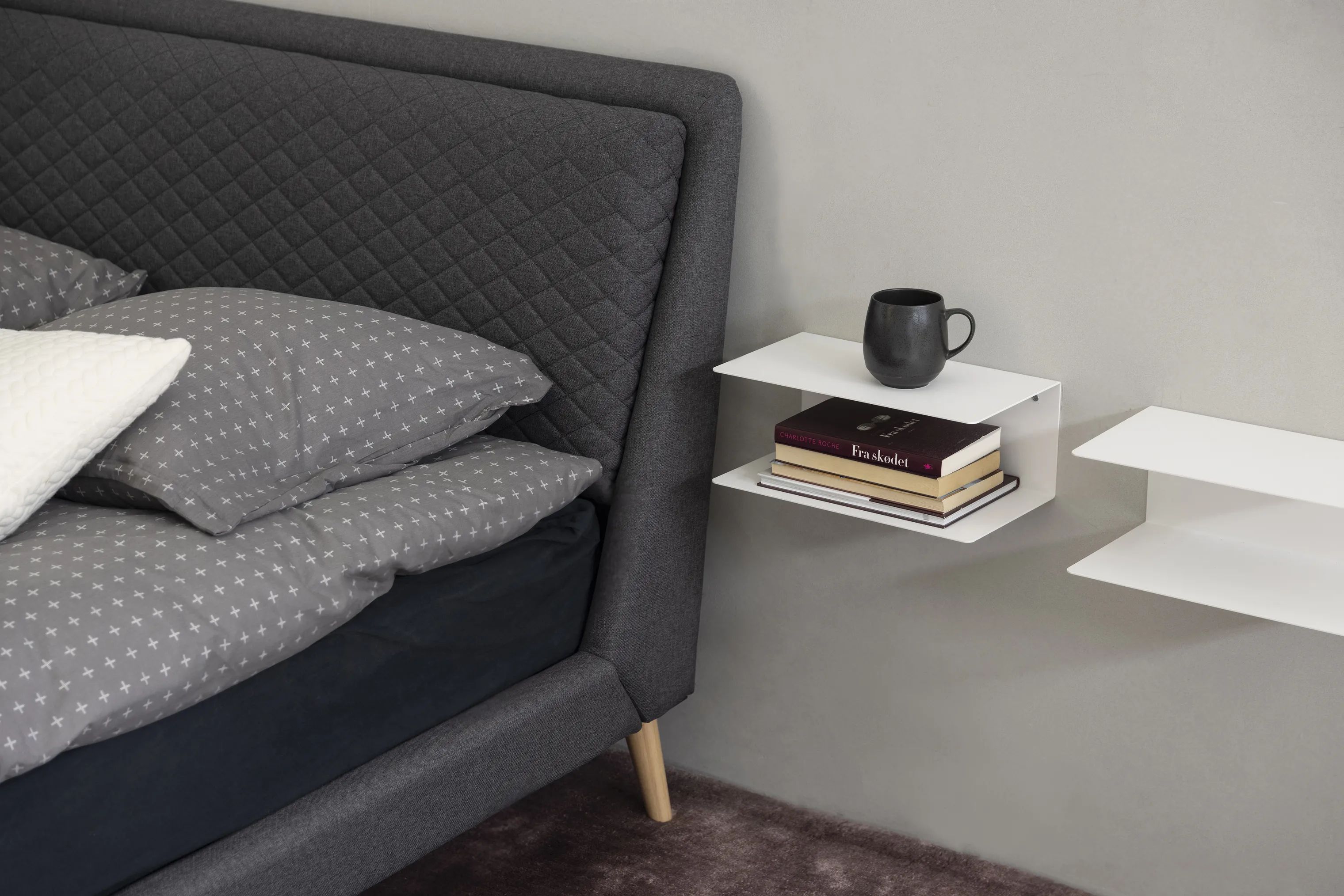 CASA Living Hylder Joliet Væghylde - 2 stk. i Hvid, H14 x B35 x L20 cm, 2