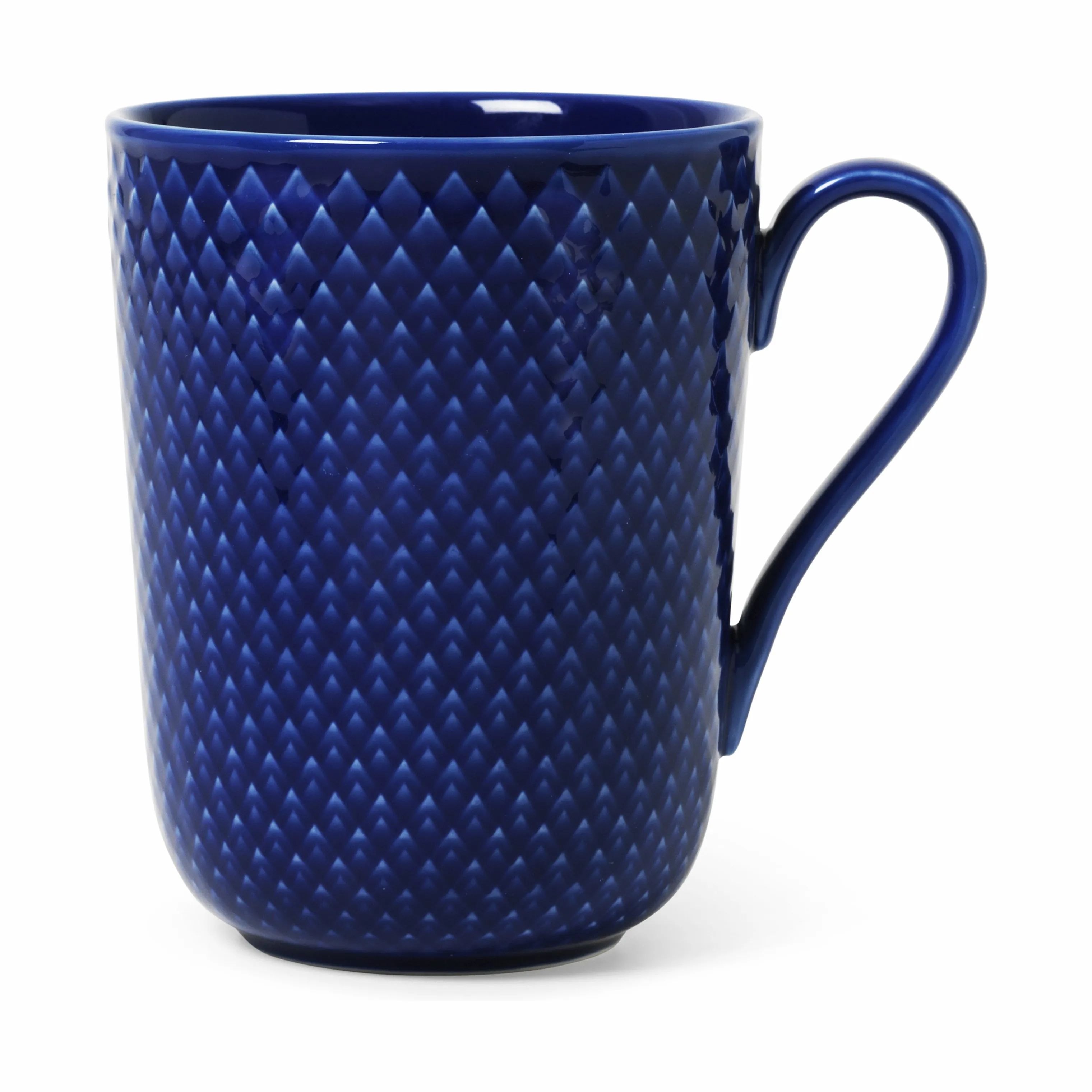 Lyngby Porcelæn Krus og kopper med hank Rhombe Color Krus m. hank i Mørk blå, 1