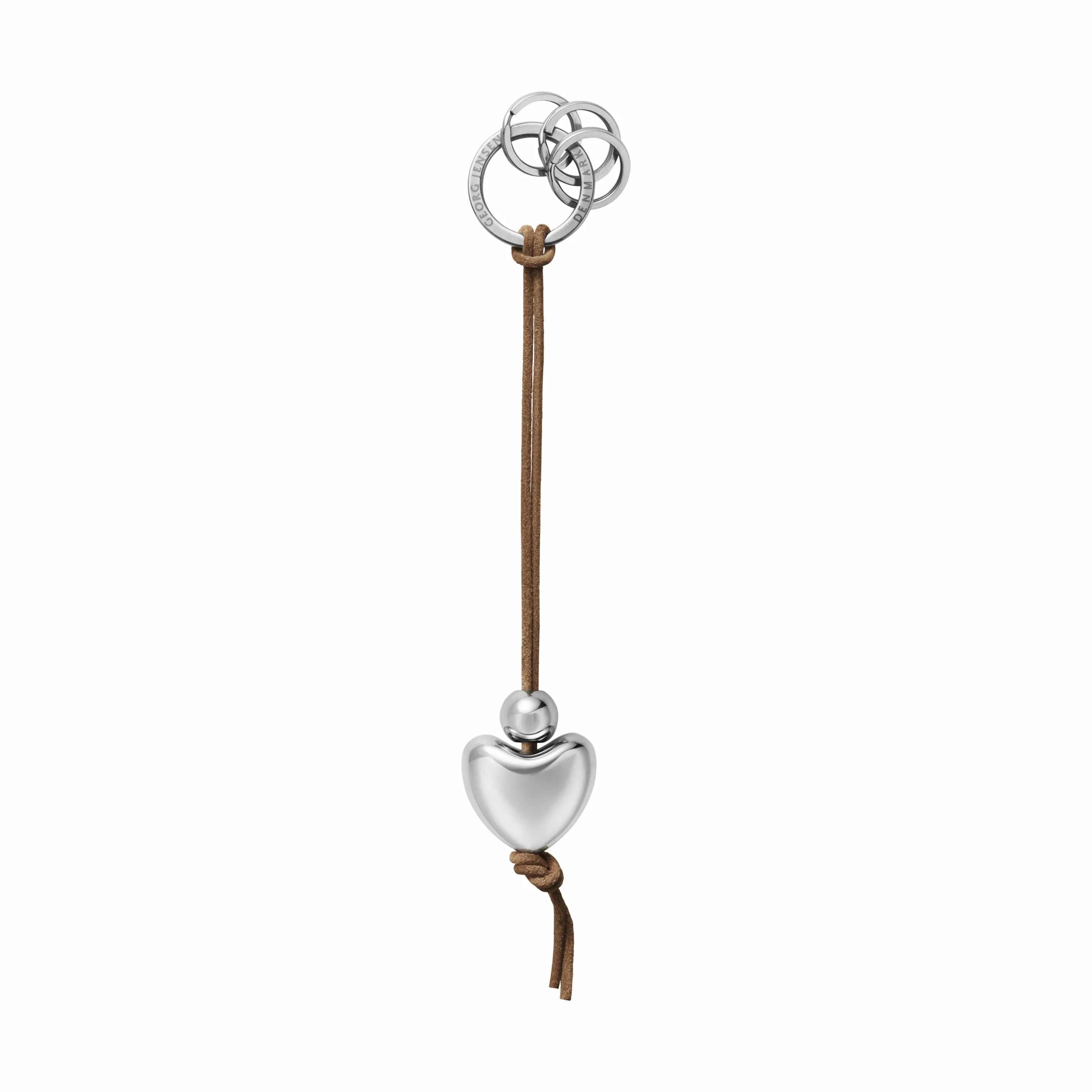 Georg Jensen Øvrigt interiør Nøglering - Hjerte i Brun/sølv, 1