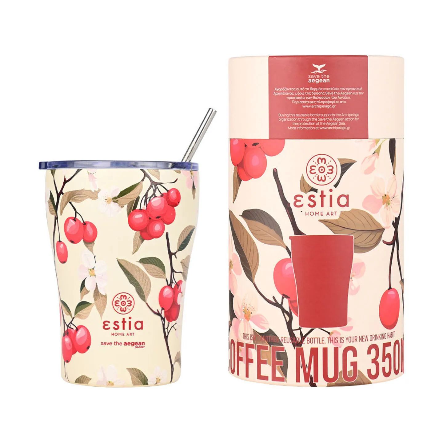 Estia Home To go kopper Save The Aegean Termokop i Sakura Whisper, 2