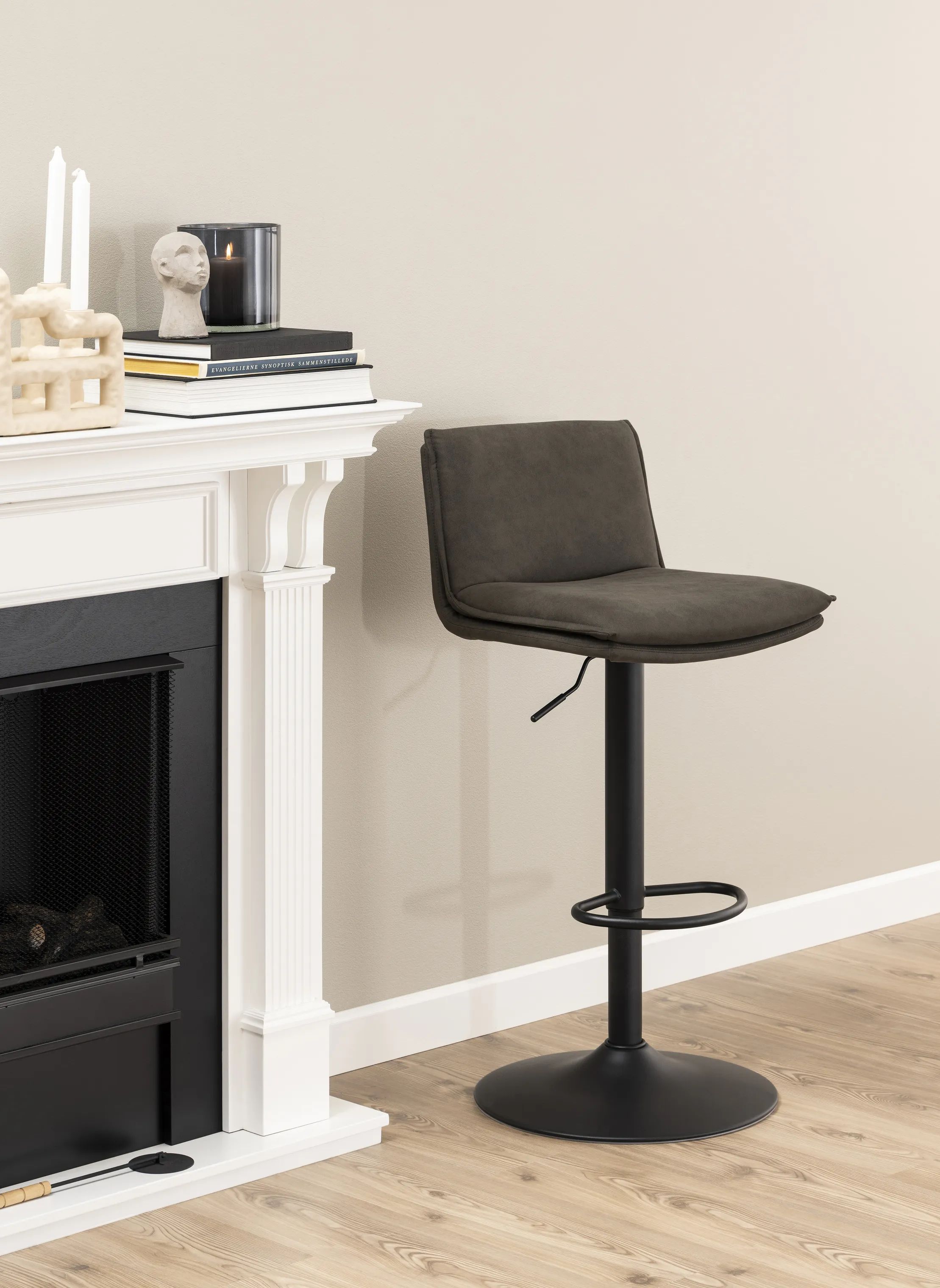 CASA Living Barstole Flynn Barstol - 2 stk i Antracit/mat sort, 2
