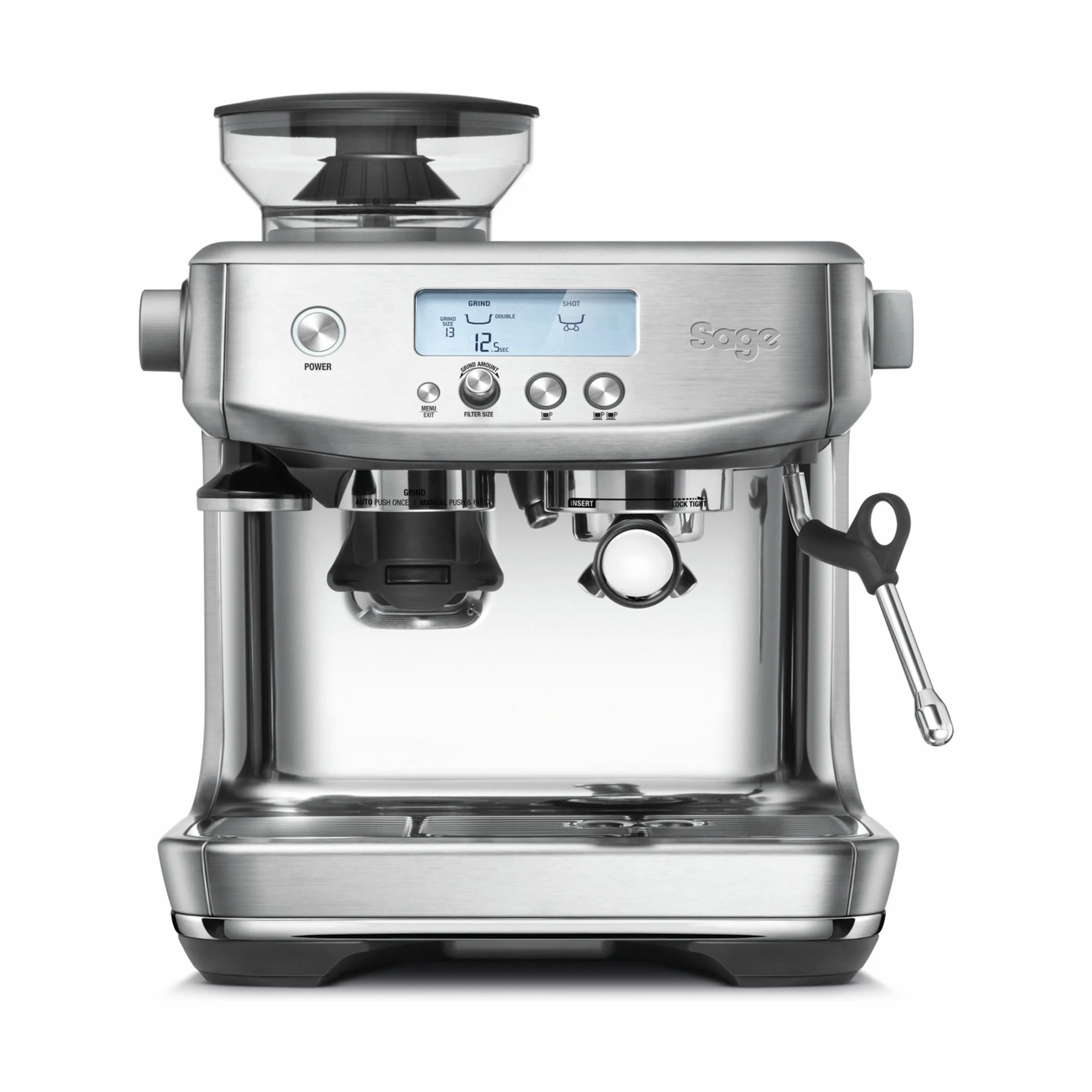 Sage Espressomaskiner Barista Pro Espressomaskine i Sølvfarvet, 1