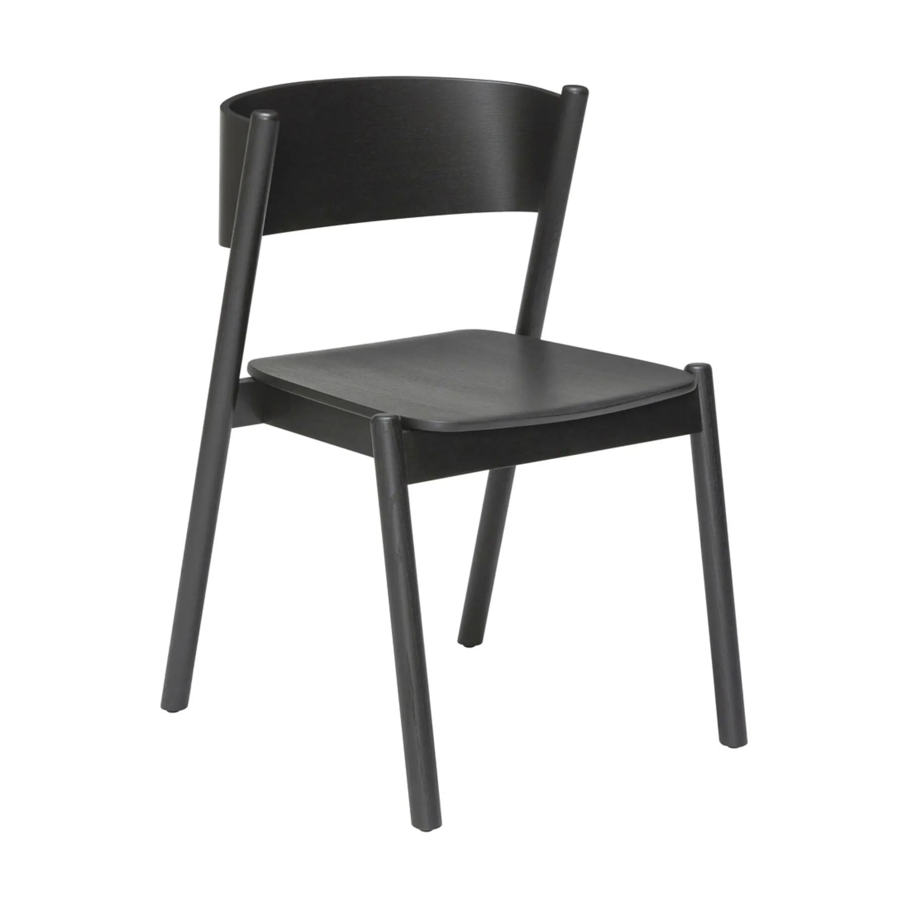Hübsch Spisebordsstole Oblique Spisebordsstol i Sort, 1
