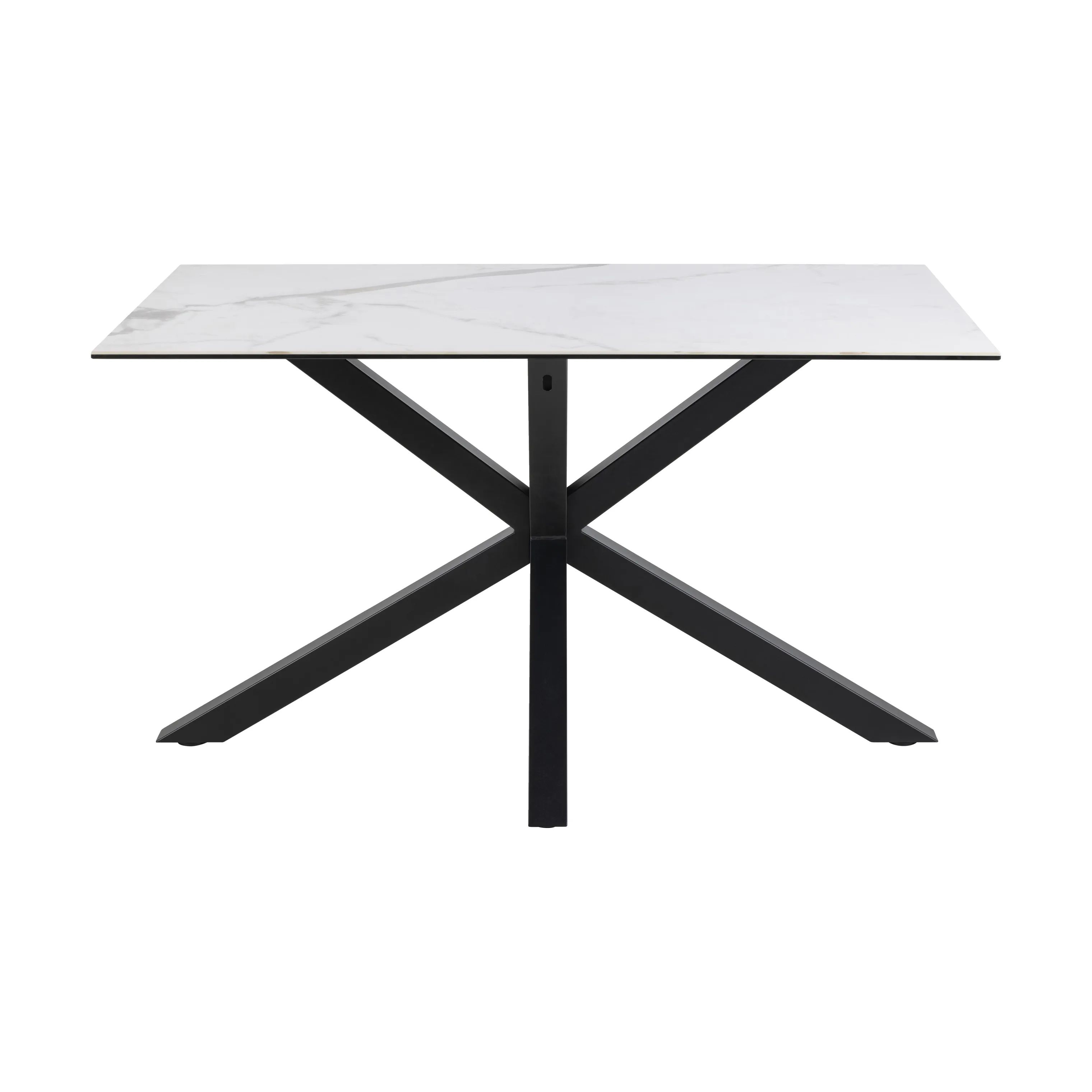 CASA Living Spiseborde Heaven Spisebord i Hvid Akranes/sort, H75,5 x B135 x L80 cm, 1