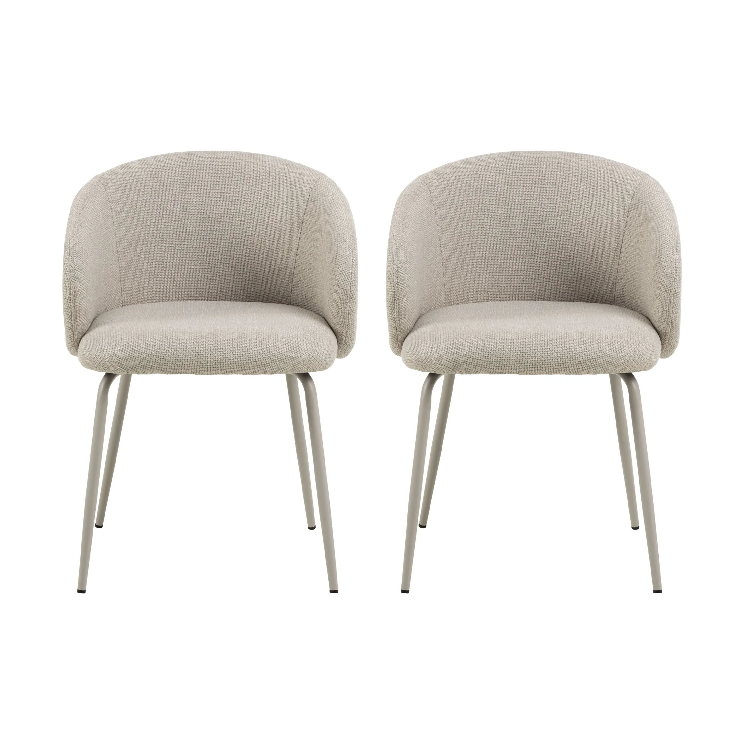 CASA Living Spisebordsstole Eleanor Spisebordsstol - 2 stk i Beige/grå, 1