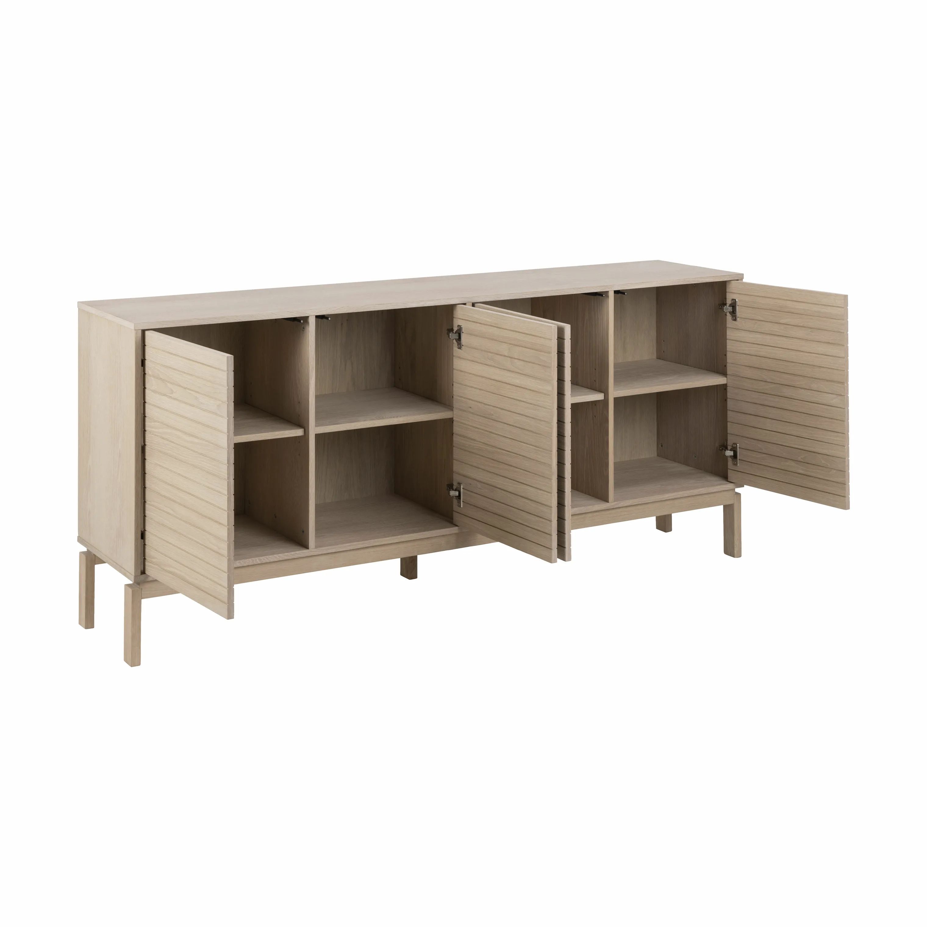 CASA Living Skabe Linley Skænk i Natur, H80 x B180 cm, 7