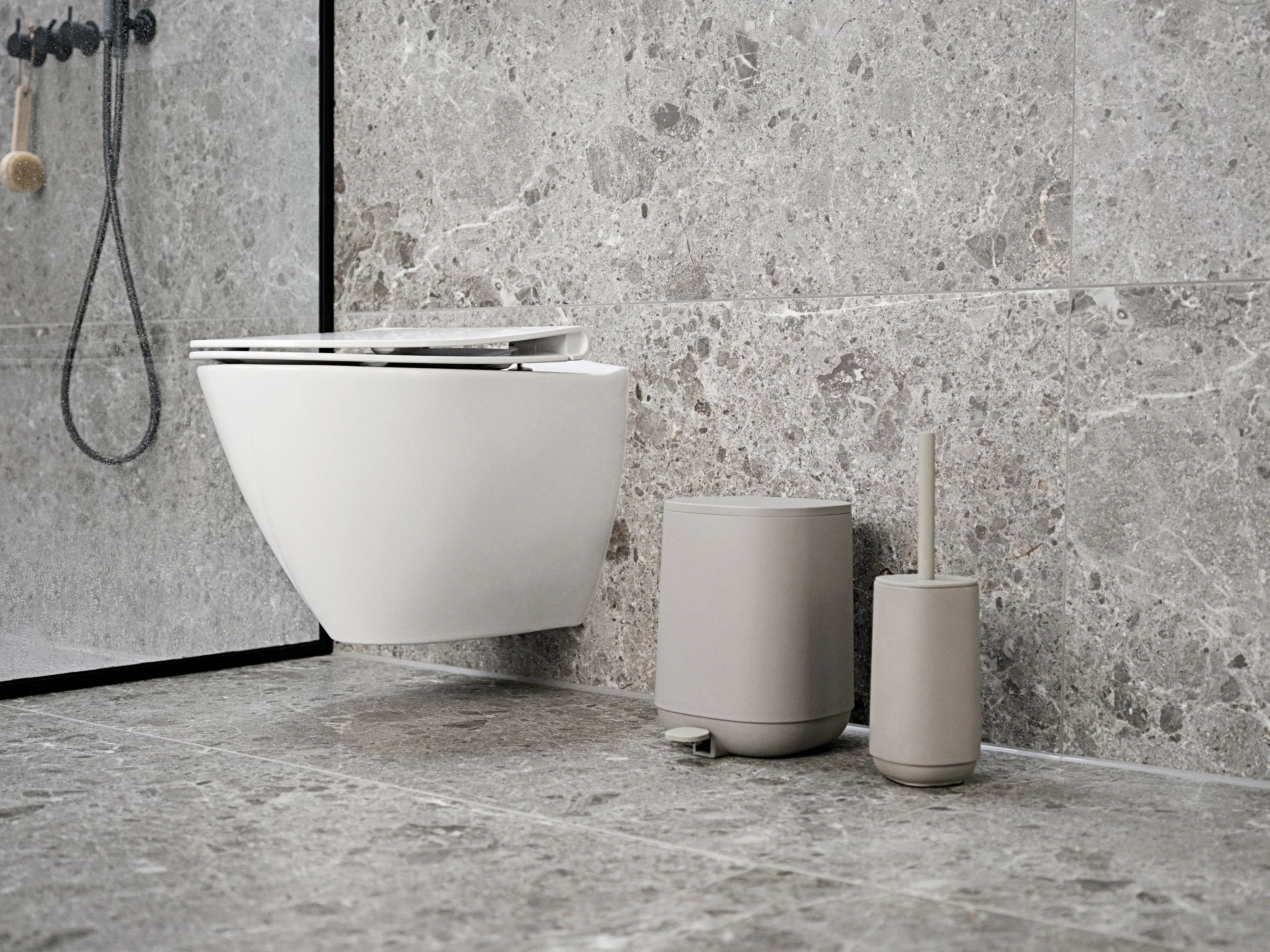 Zone Toiletspande Time Pedalspand i Concrete, 2