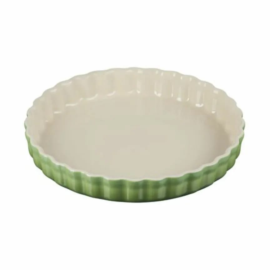 Le Creuset Tærteforme og fade Heritage Tærtefad i Bamboo Green, 28 cm, 1