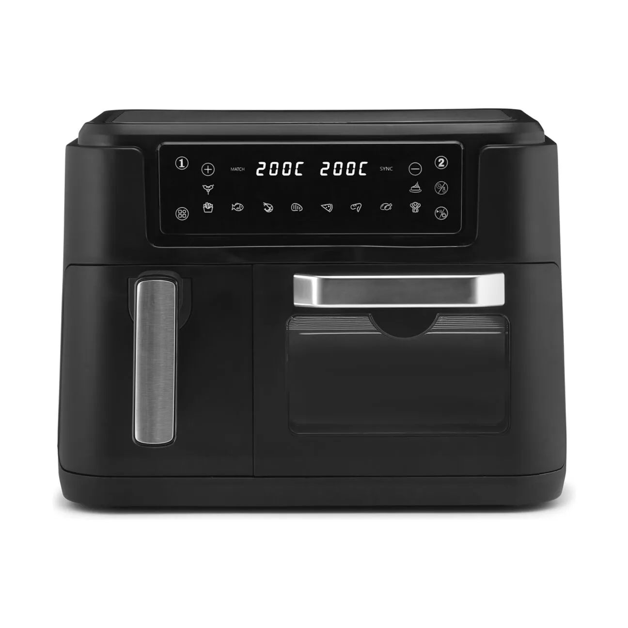 GRILL'N'GO Airfryers Valencia Dobbelt Airfryer i Sort, 1
