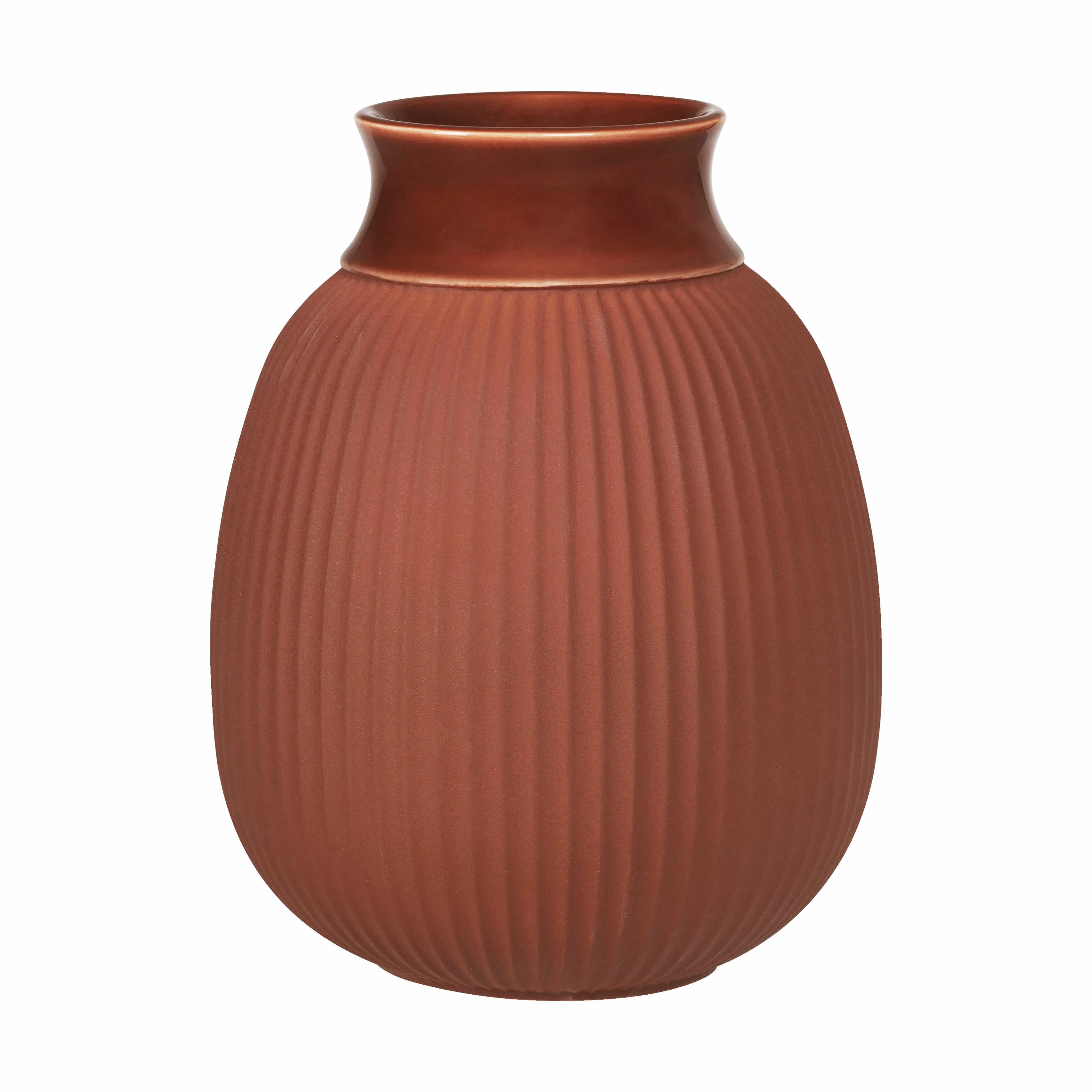 Lyngby Porcelæn Vaser Curve Vase i Terracotta, 17,5 cm, 1