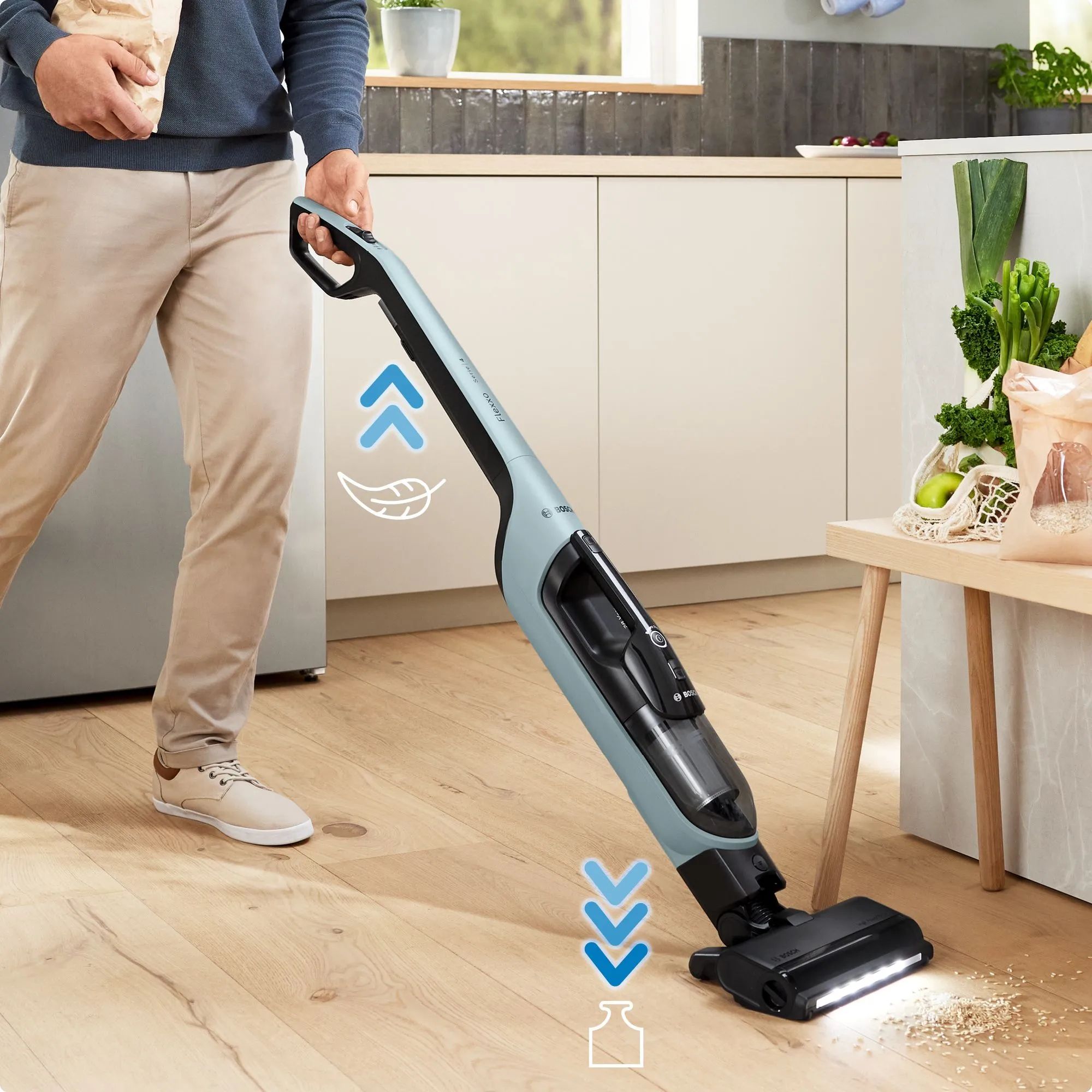Bosch Støvsugere Støvsuger Flexxo BCH4SM28 i Blå, 5