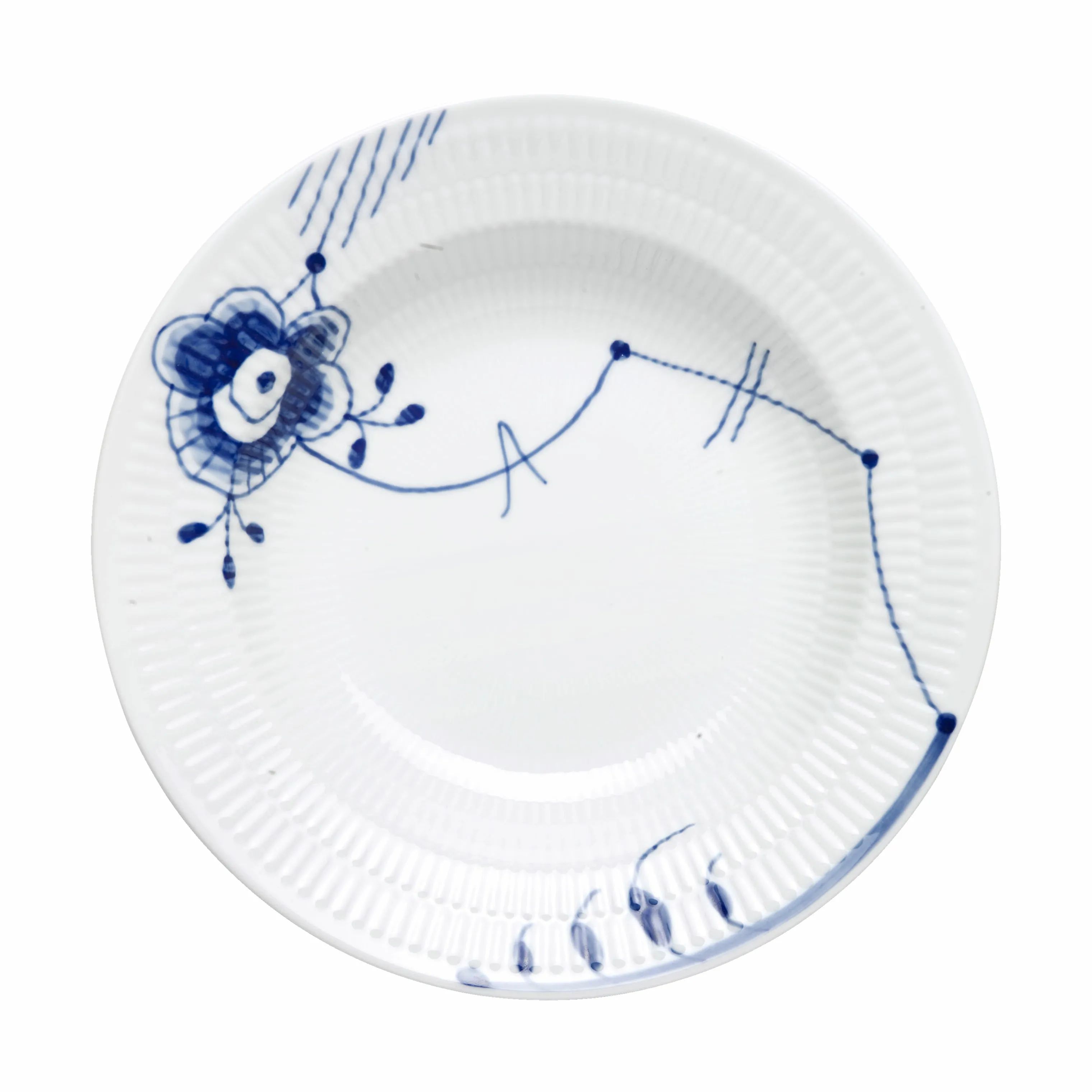 Royal Copenhagen Dybe tallerkener Blå Mega Riflet Dyb Tallerken i 21 cm, 1