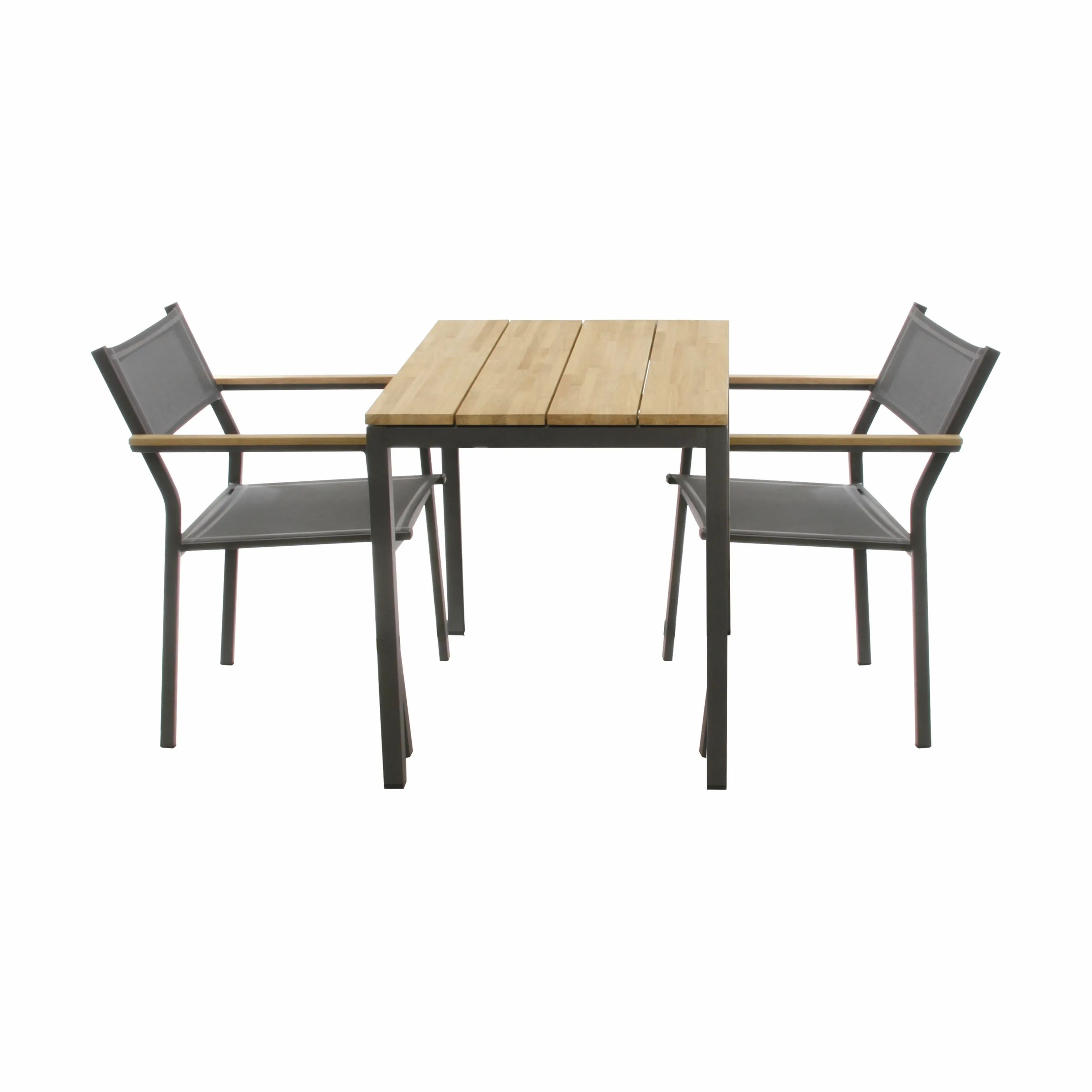 Mandalay Cafésæt Toscana & Elba Cafésæt - 3 dele i Antracit /Teak/natur/brun, 1