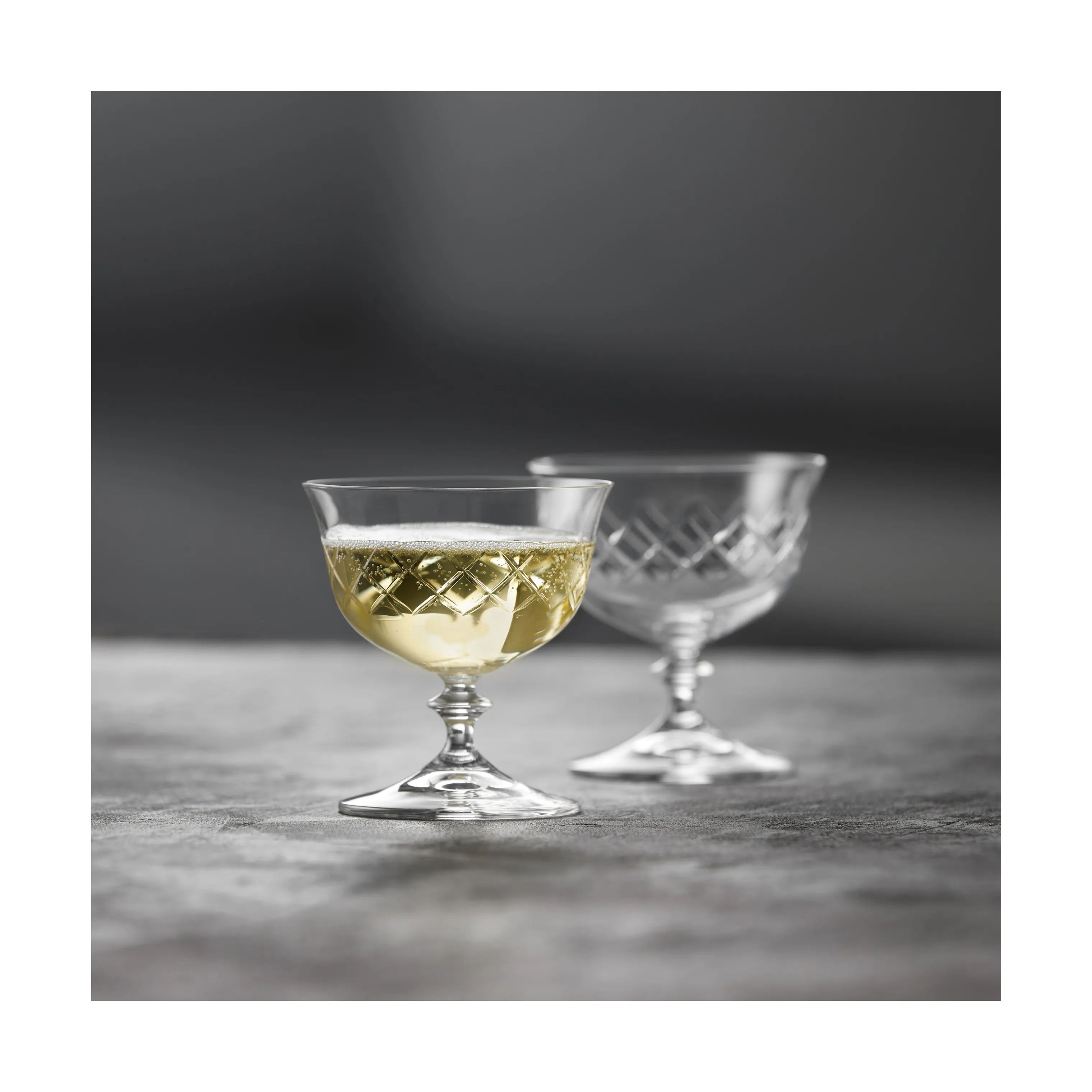Lyngby Glas Champagneglas Eaton Champagneskål - 2 stk i Klar, 4