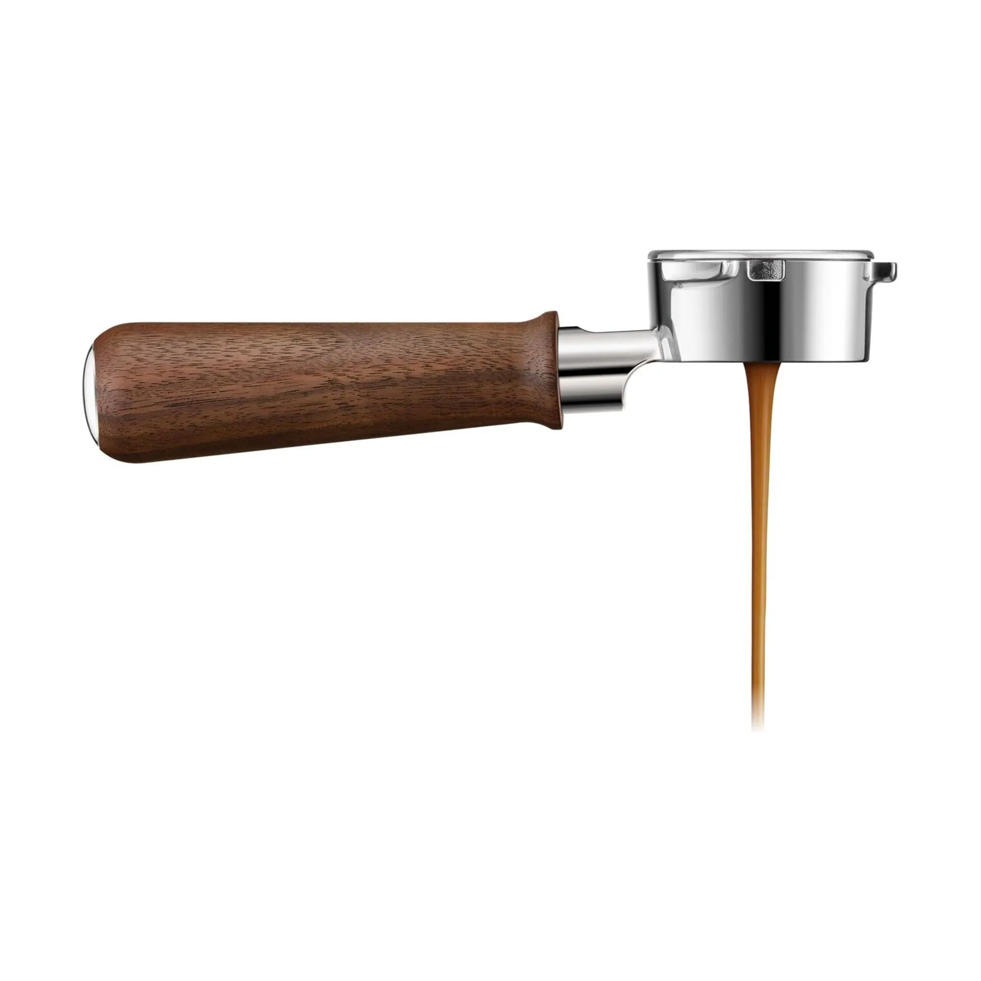 Sage Tilbehør til espressomaskiner Bundløs Portafilter i Walnut, 3