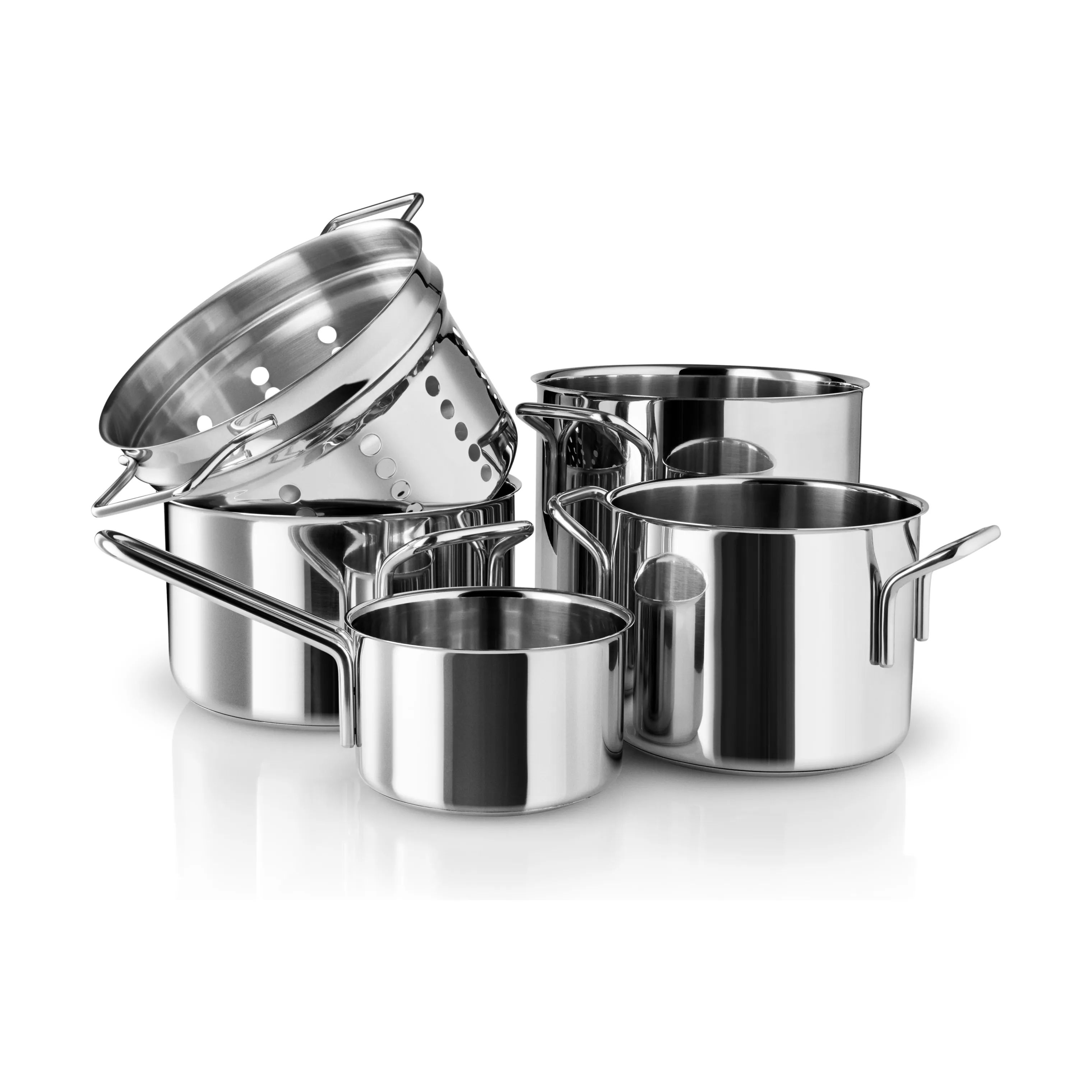 Eva Trio Grydesæt Stainless Steel Rec. Grydesæt  - 5 dele i Polished steel, 1