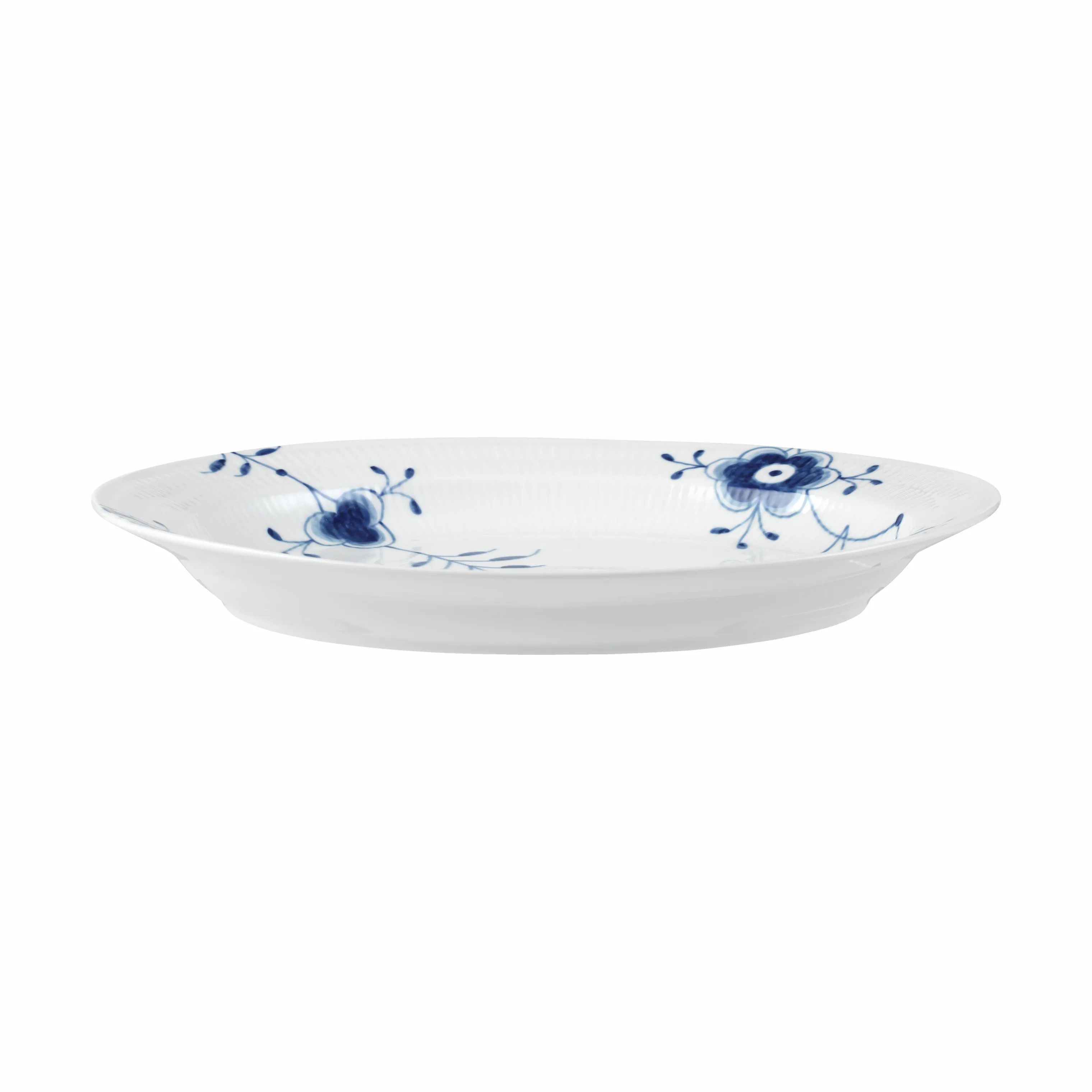 Royal Copenhagen Serveringsfade Blå Mega Riflet Serveringsfad i 36,5 cm, 2
