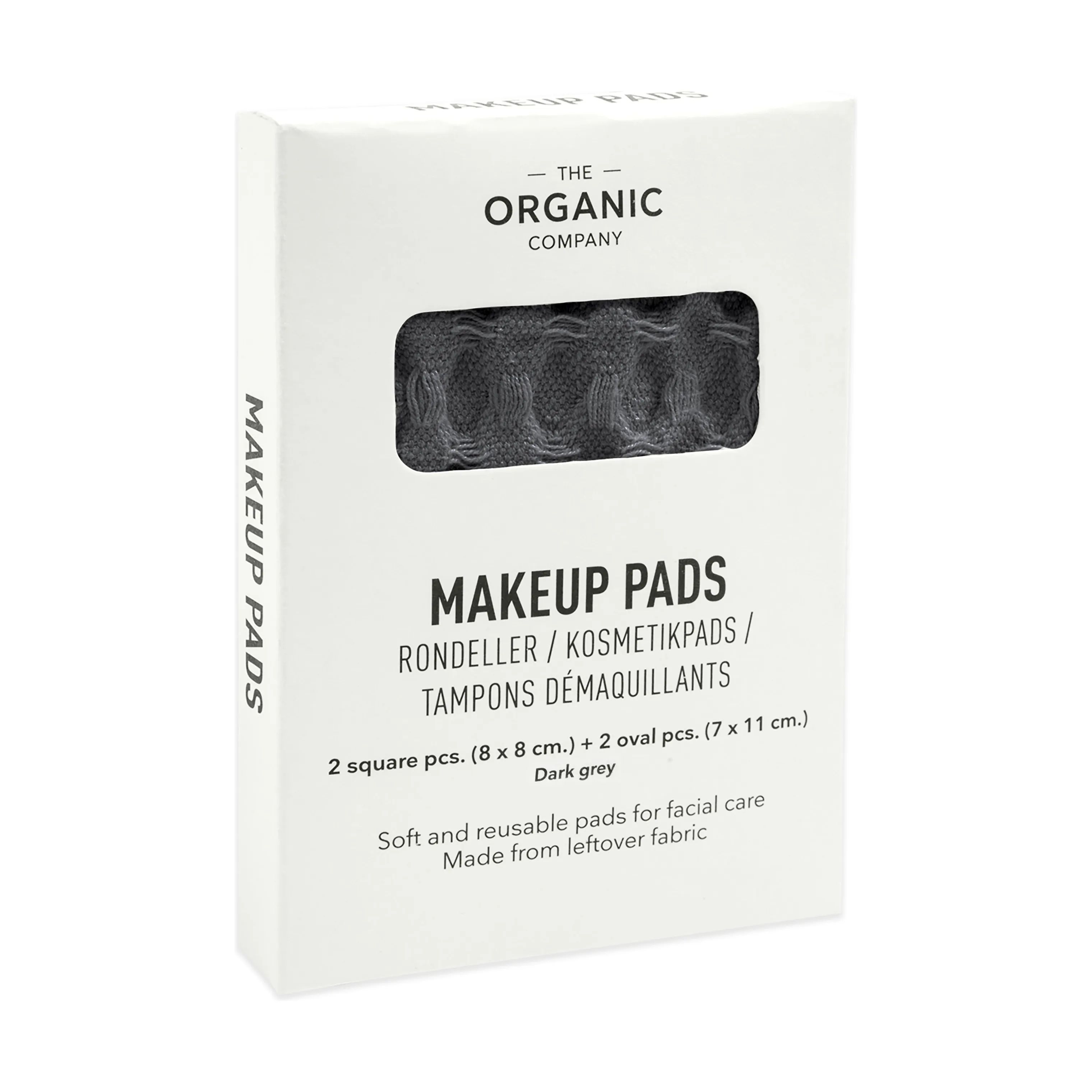 The Organic Company Vaskeklude Big Waffle Genanvendelige Vatrondeller - 4 stk. i grå, 4