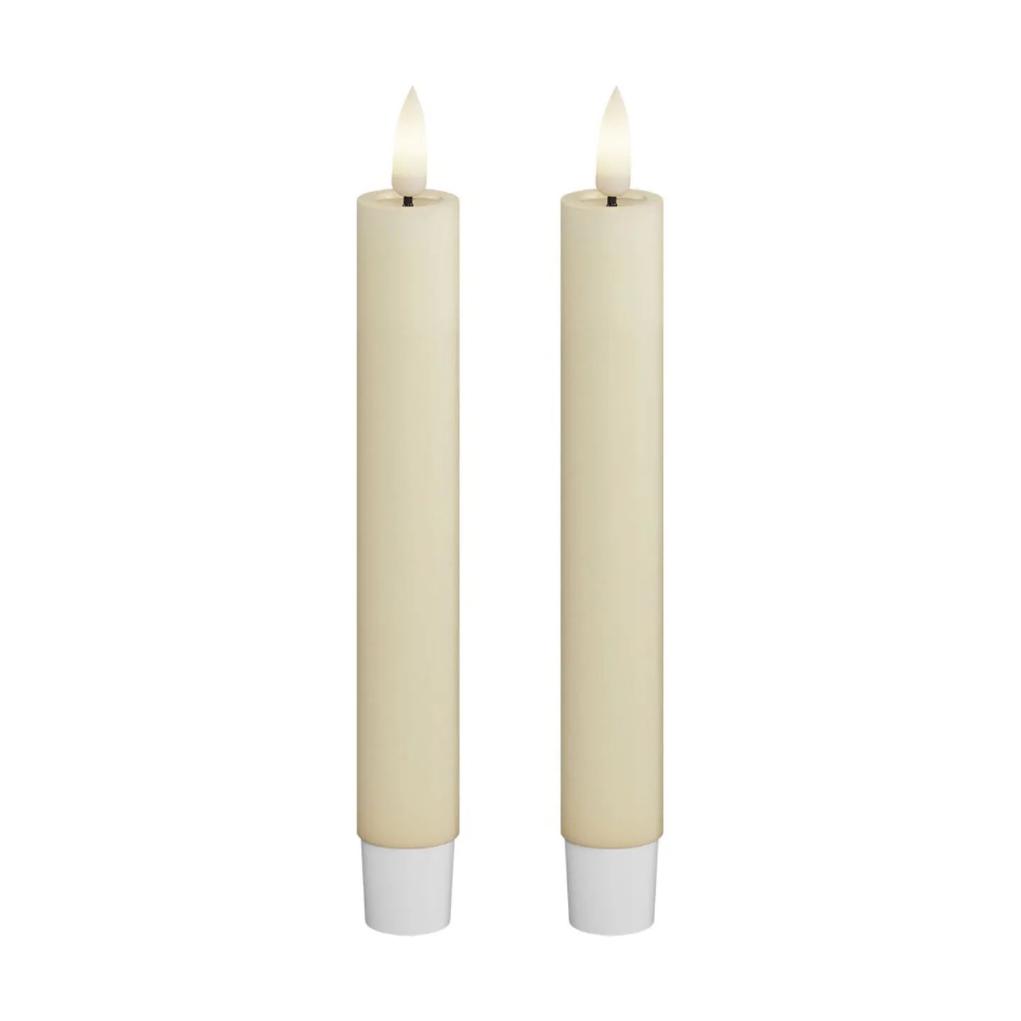 Deluxe Homeart LED-lys Real Flame LED Kronelys - 2 stk. i Creme, 15 cm, 1