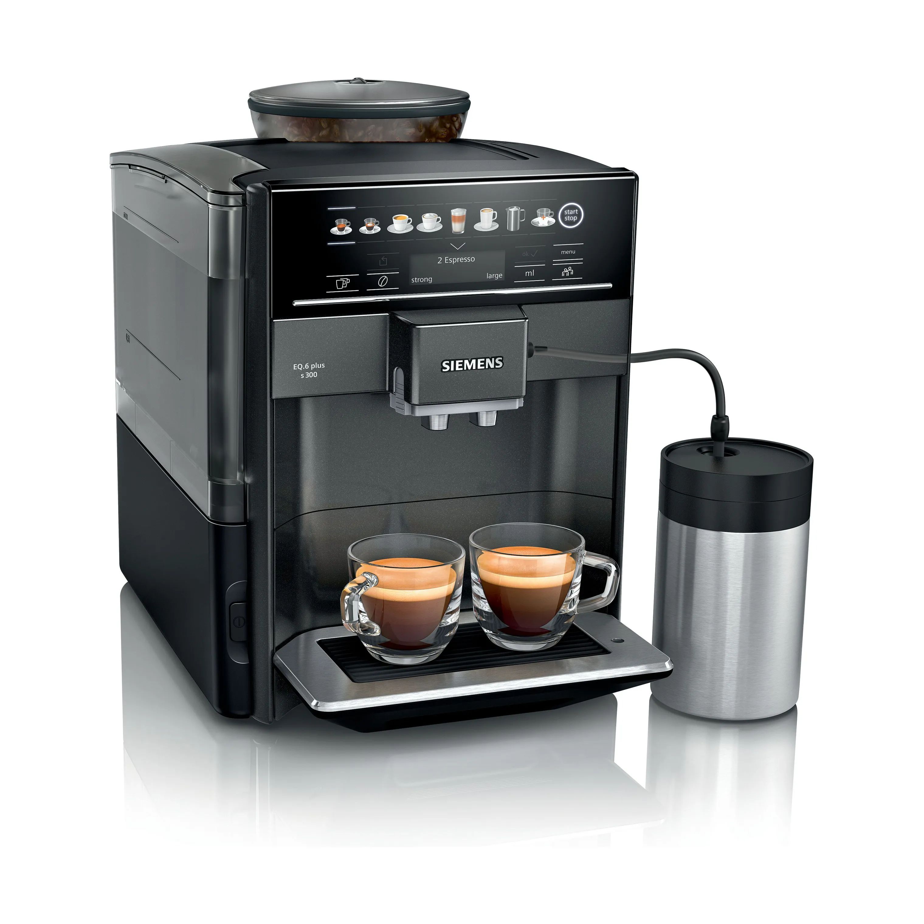 Siemens Espressomaskiner EQ6 Plus Espressomaskine TE653M19RW i sort, 1