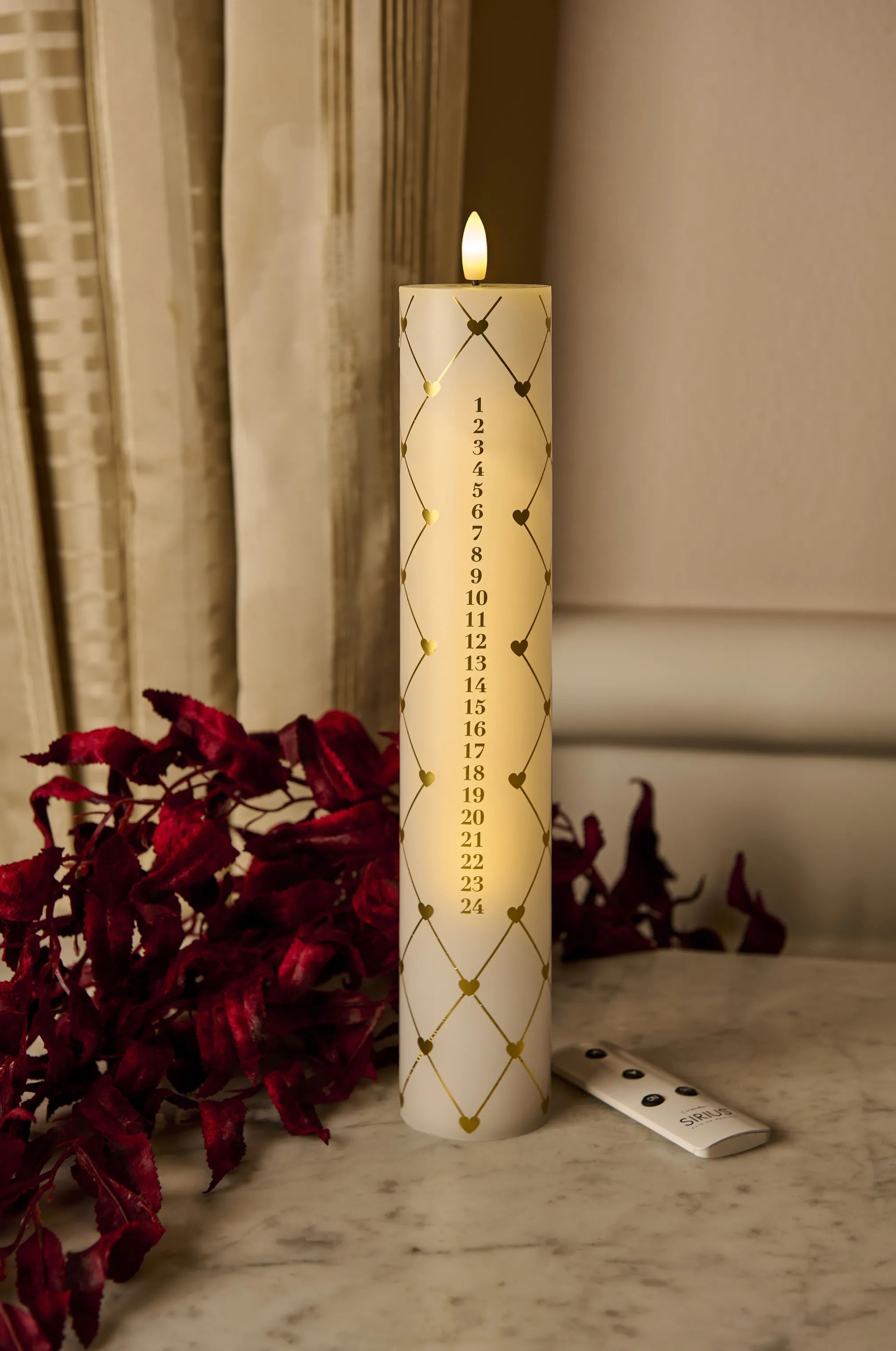 Sirius Kalenderlys Sille Genopladelig Sille Special Edition LED Kalenderlys i Hvid, 2