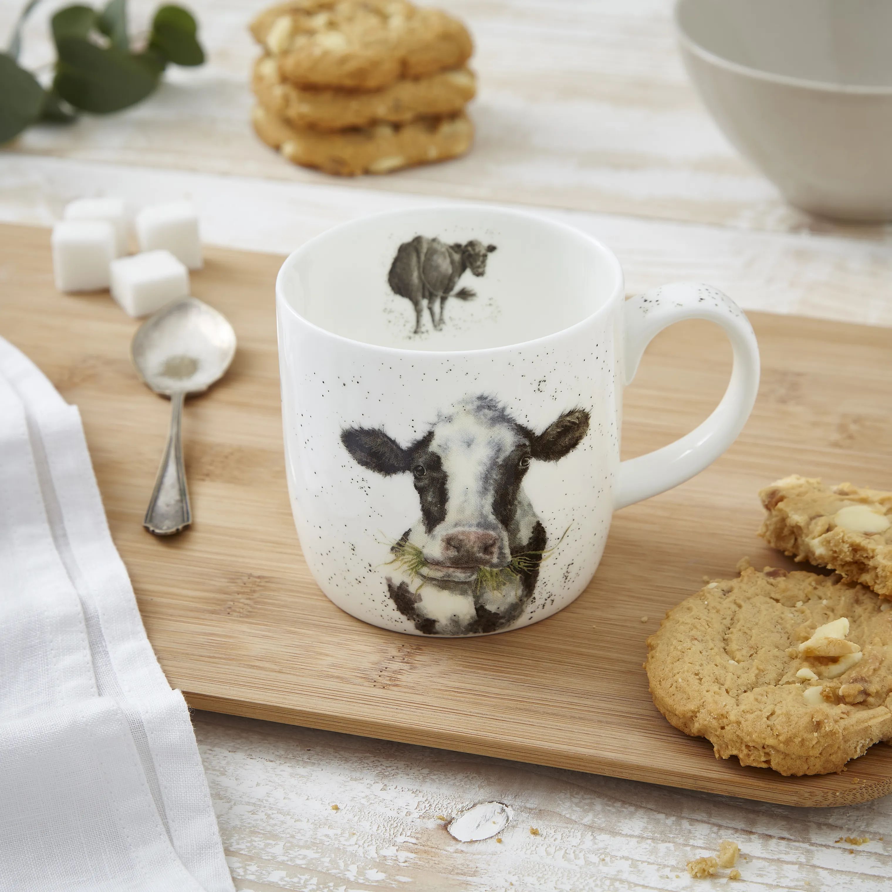 Royal Worcester Krus og kopper med hank Wrendale Krus - Mooo i Ko, 2