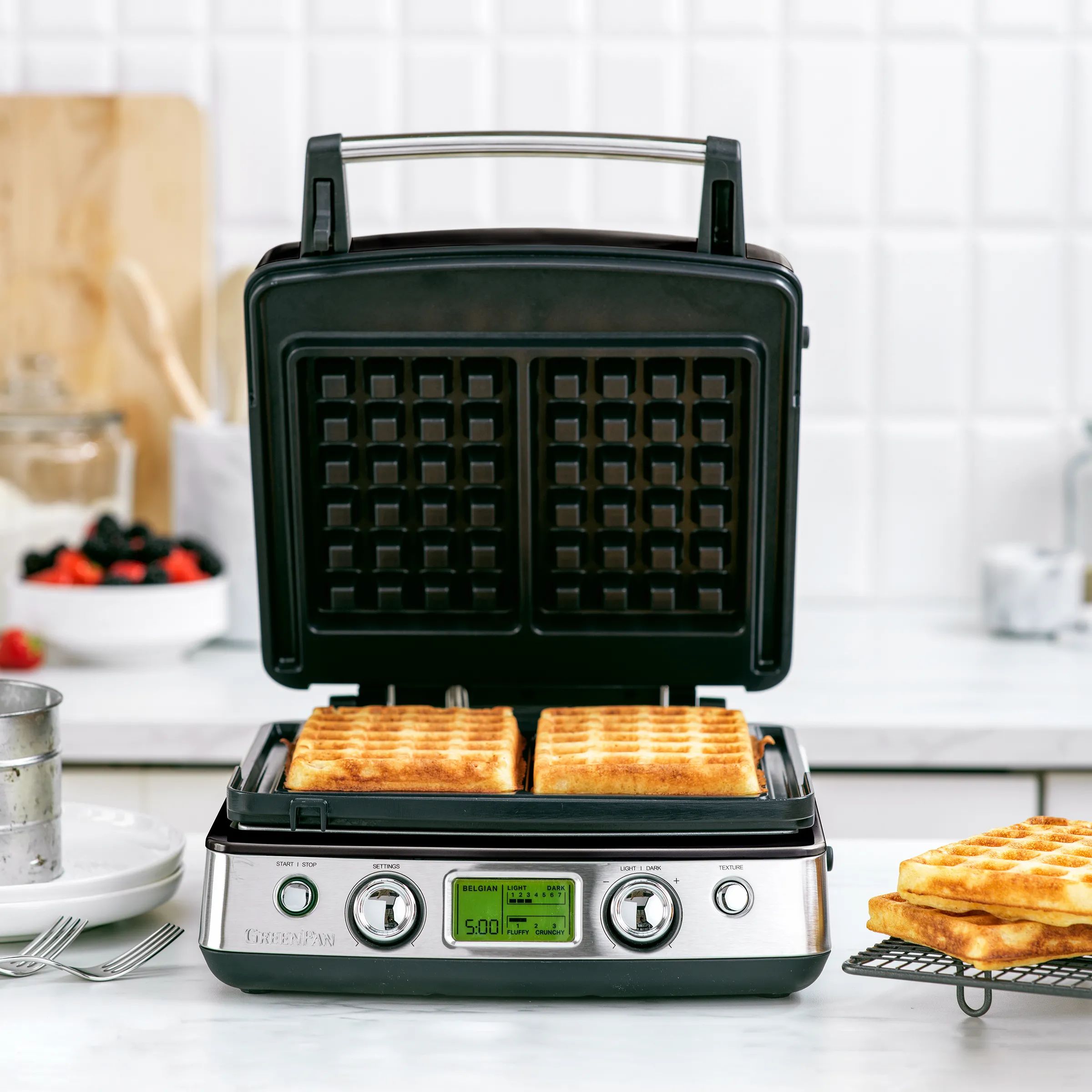 Greenpan Vaffeljern Elite Vaffeljern i Black, 7