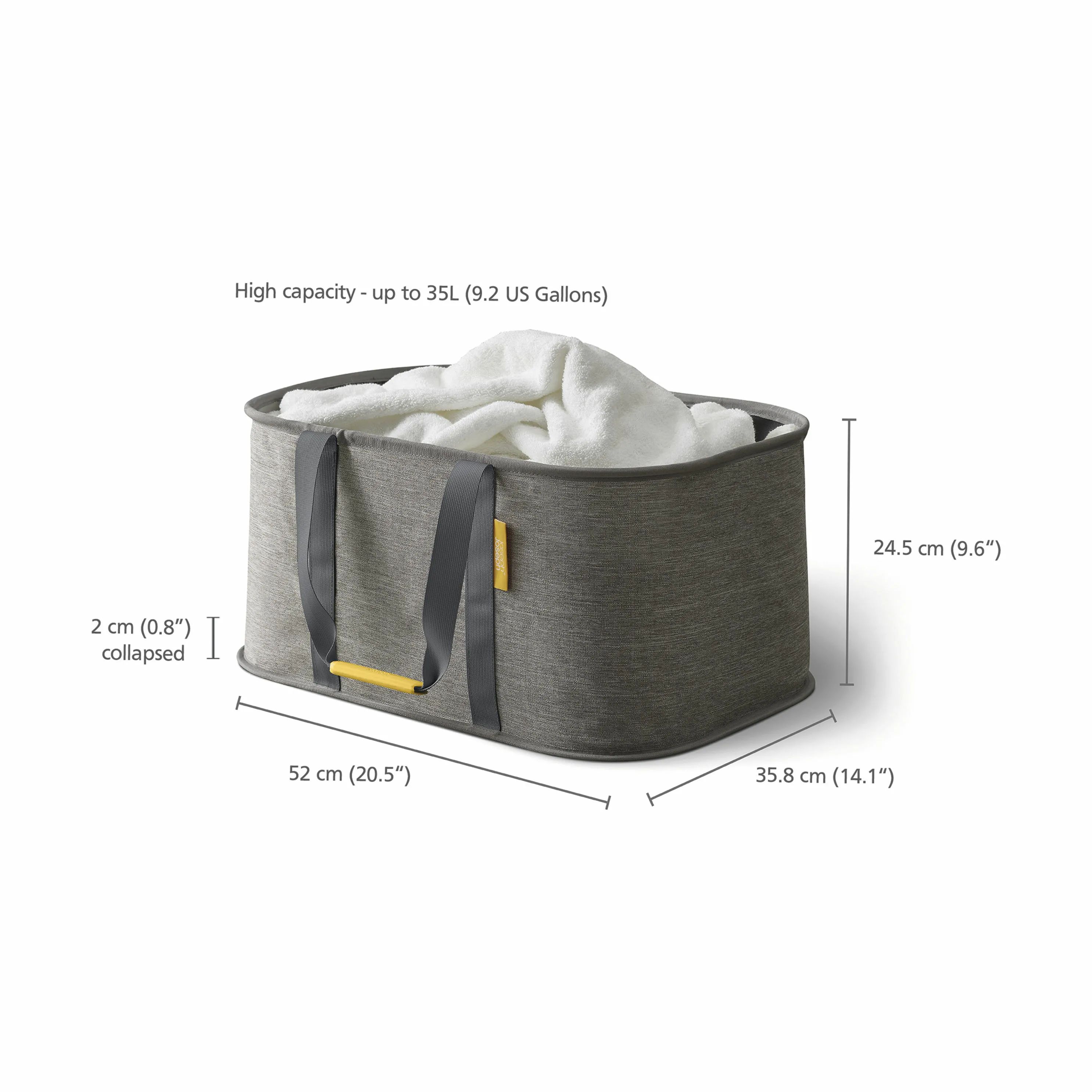 Joseph Joseph Vasketøjskurve Holdall vaskekurv i Grey, 4