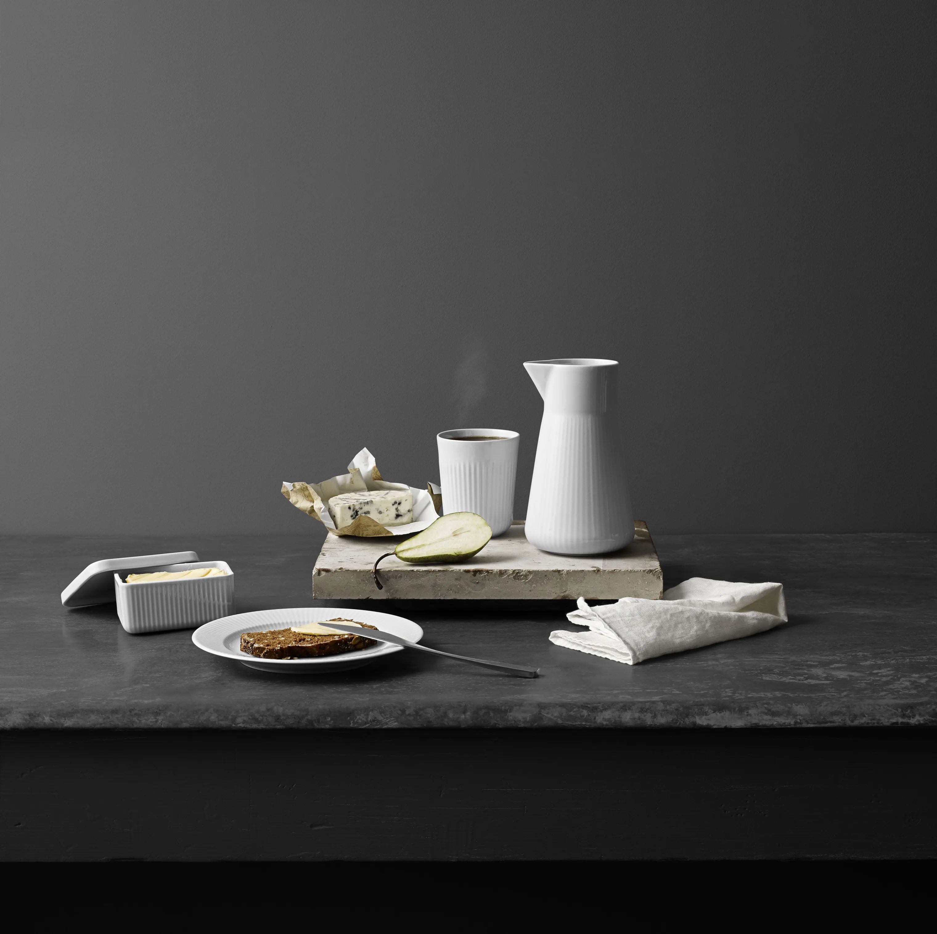 Eva Trio Smørbokse Legio Nova Smørboks i Hvid, B8 x L11 cm, 2