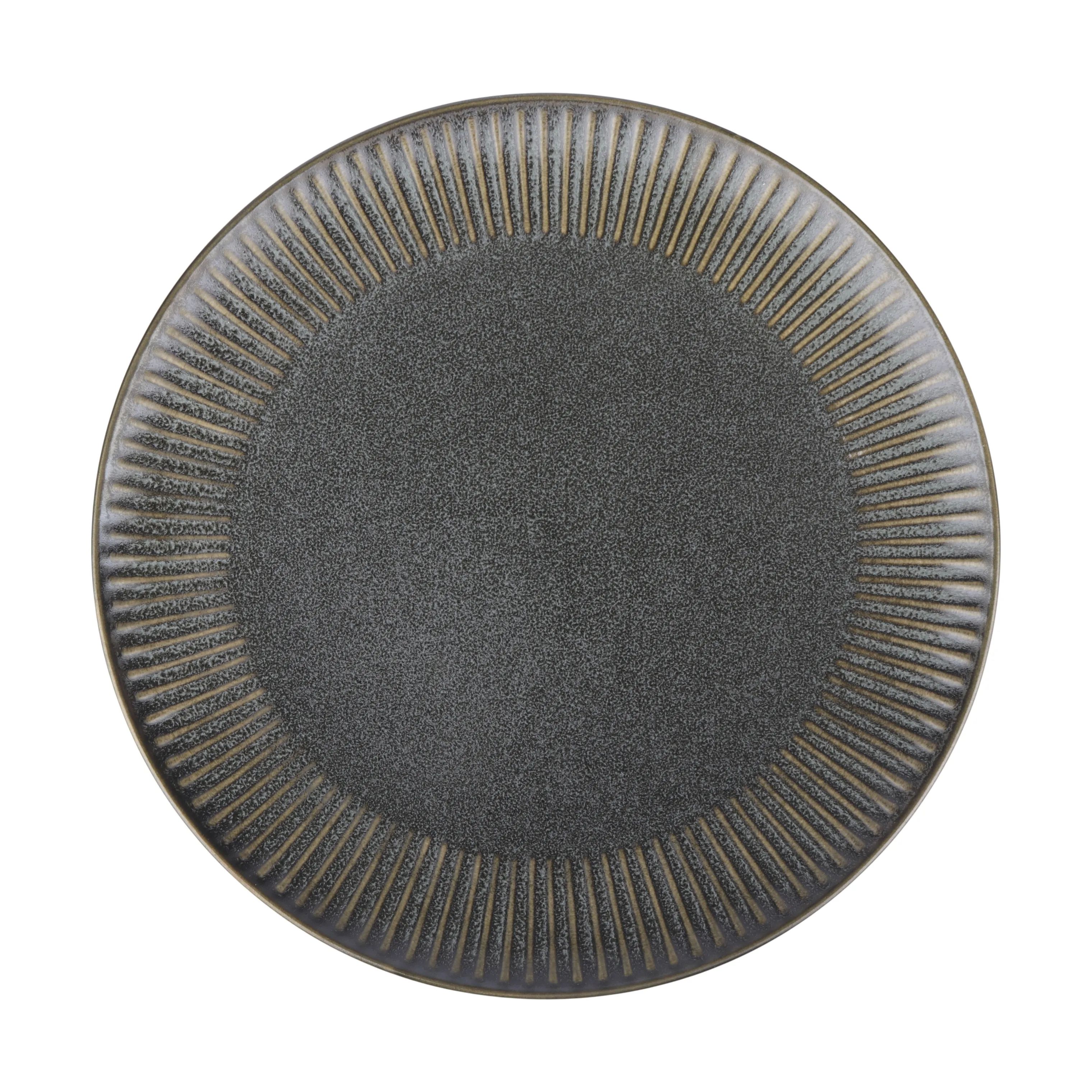 CASA Living Frokosttallerkener Sofia Riflet Tallerken i Grå, 22 cm, 1