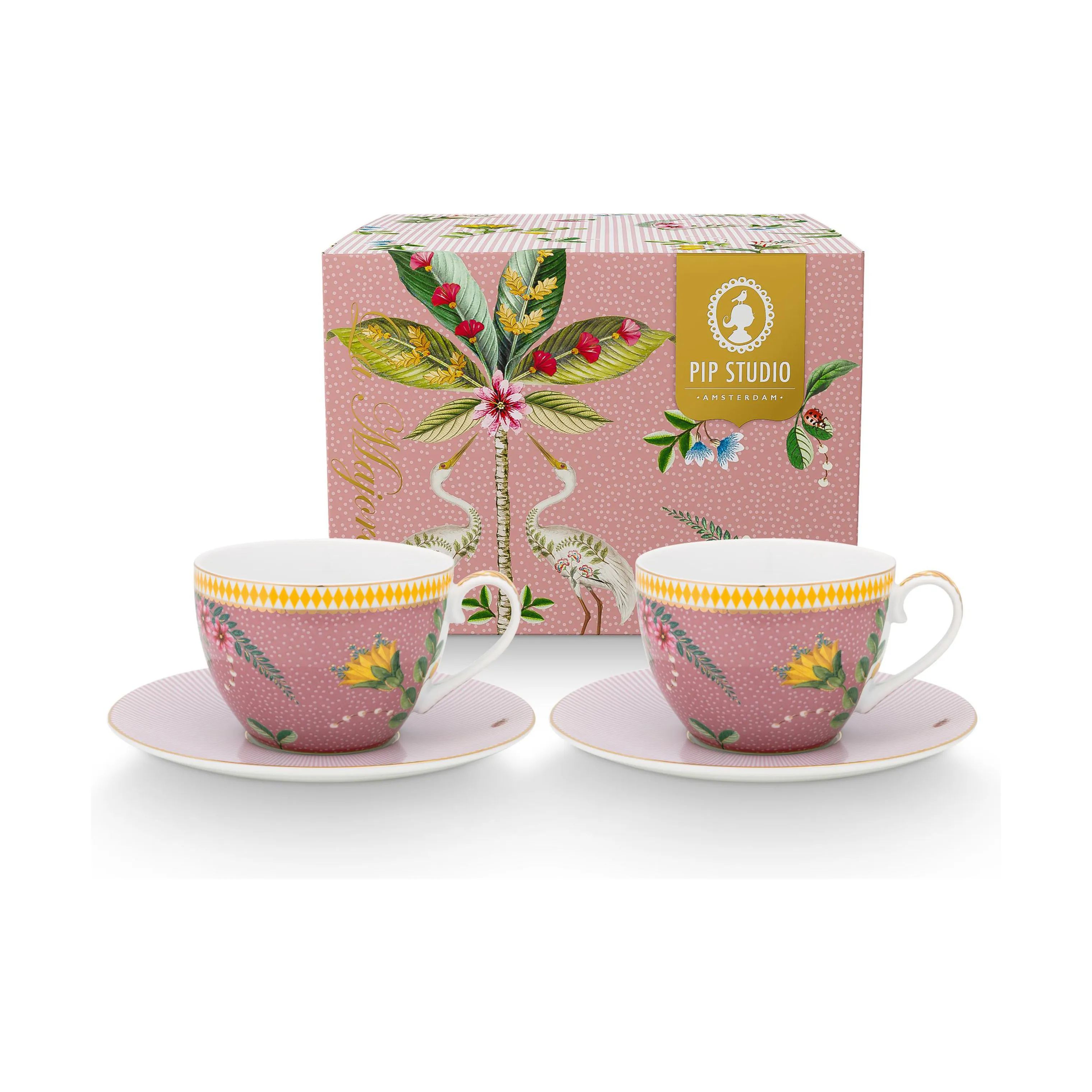 PIP Studio Krus og kopper med hank La Majorelle Kop - 2 stk. i Pink, 6