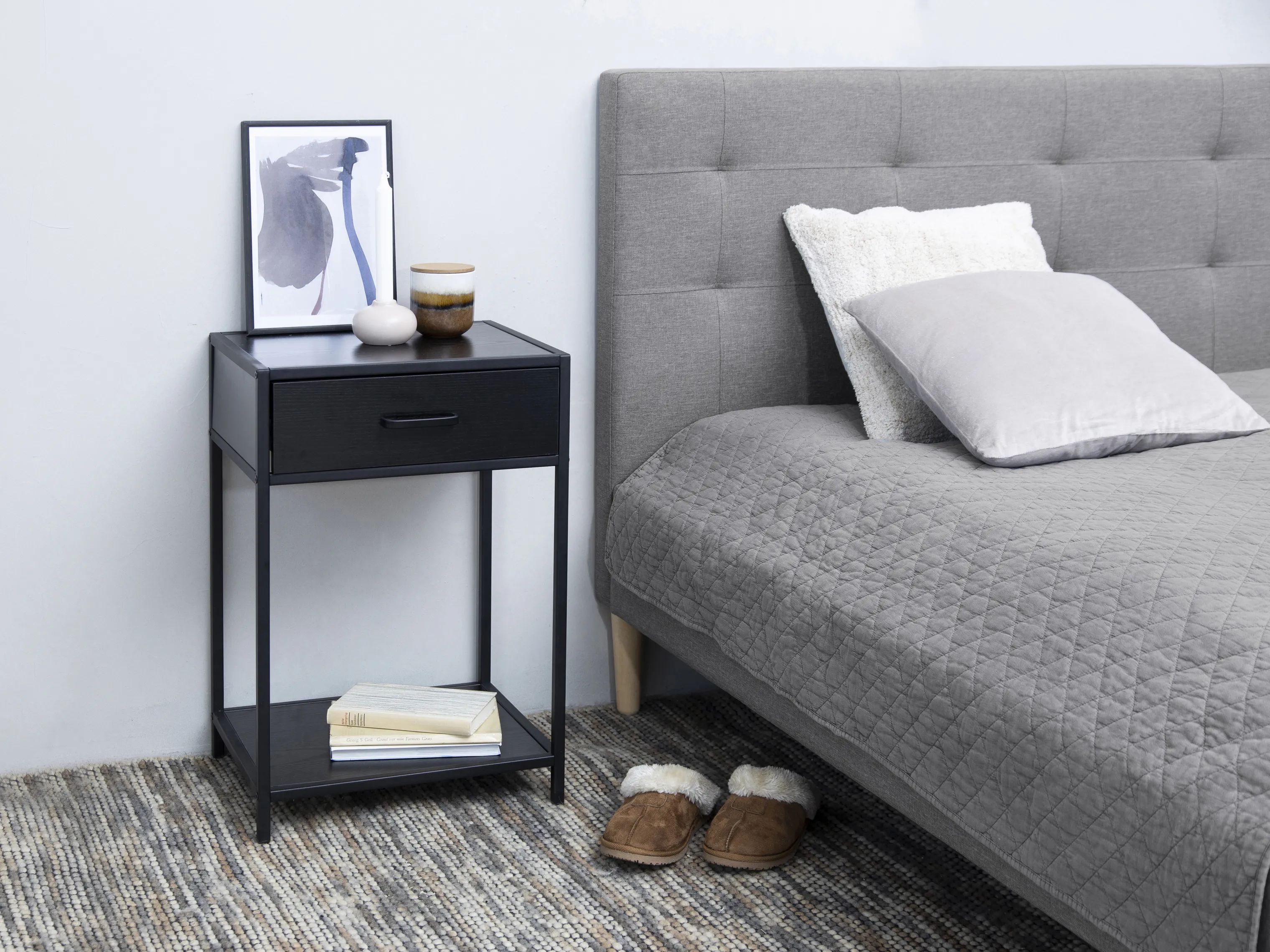 CASA Living Sengeborde Seaford Natbord i Sort, 2