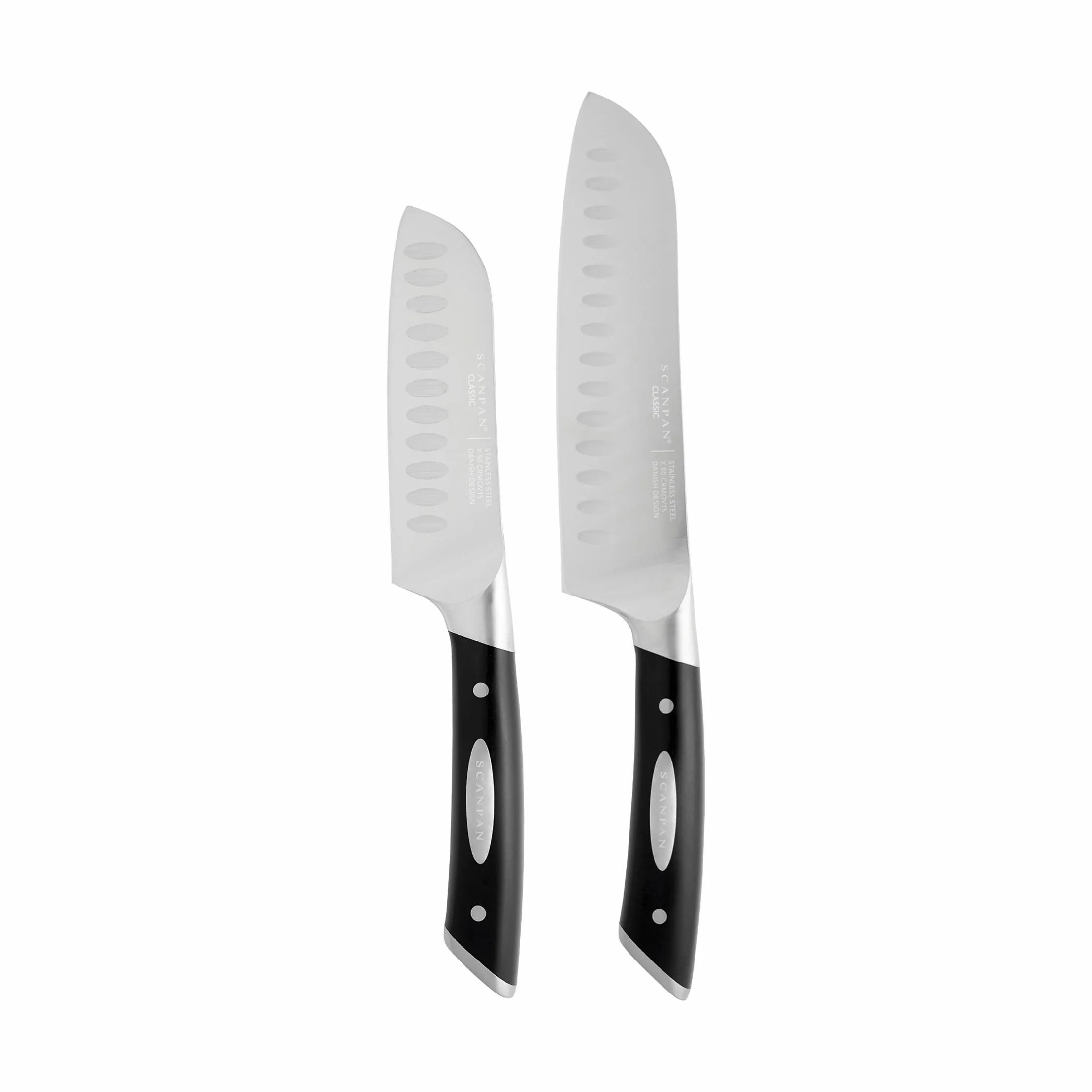 Scanpan Santokuknive Santokuknive - 2 stk. i Sølv;sort, 1
