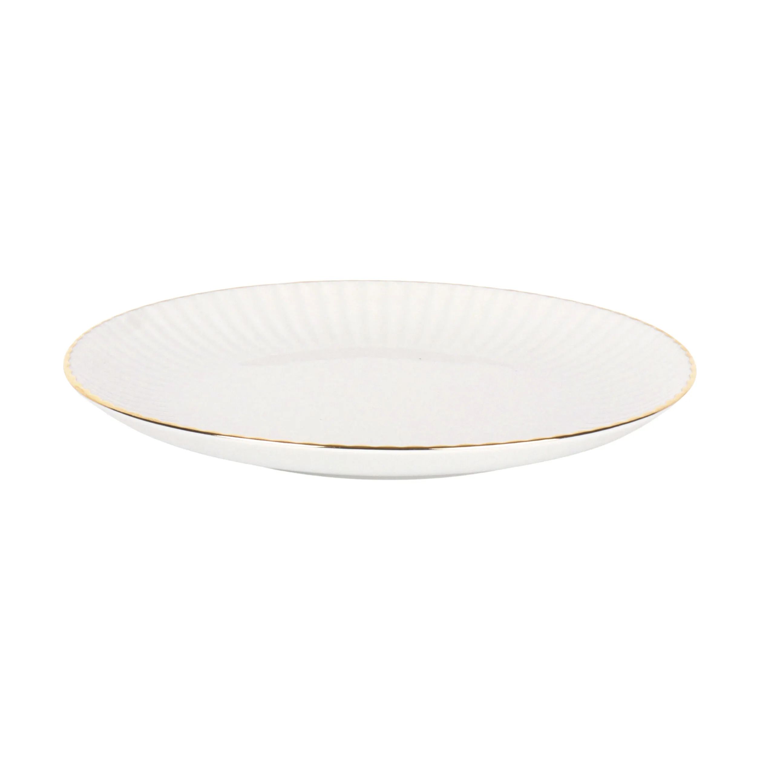 CASA Living Kagetallerkener Daisy Gold Desserttallerken i Hvid/guld, 1