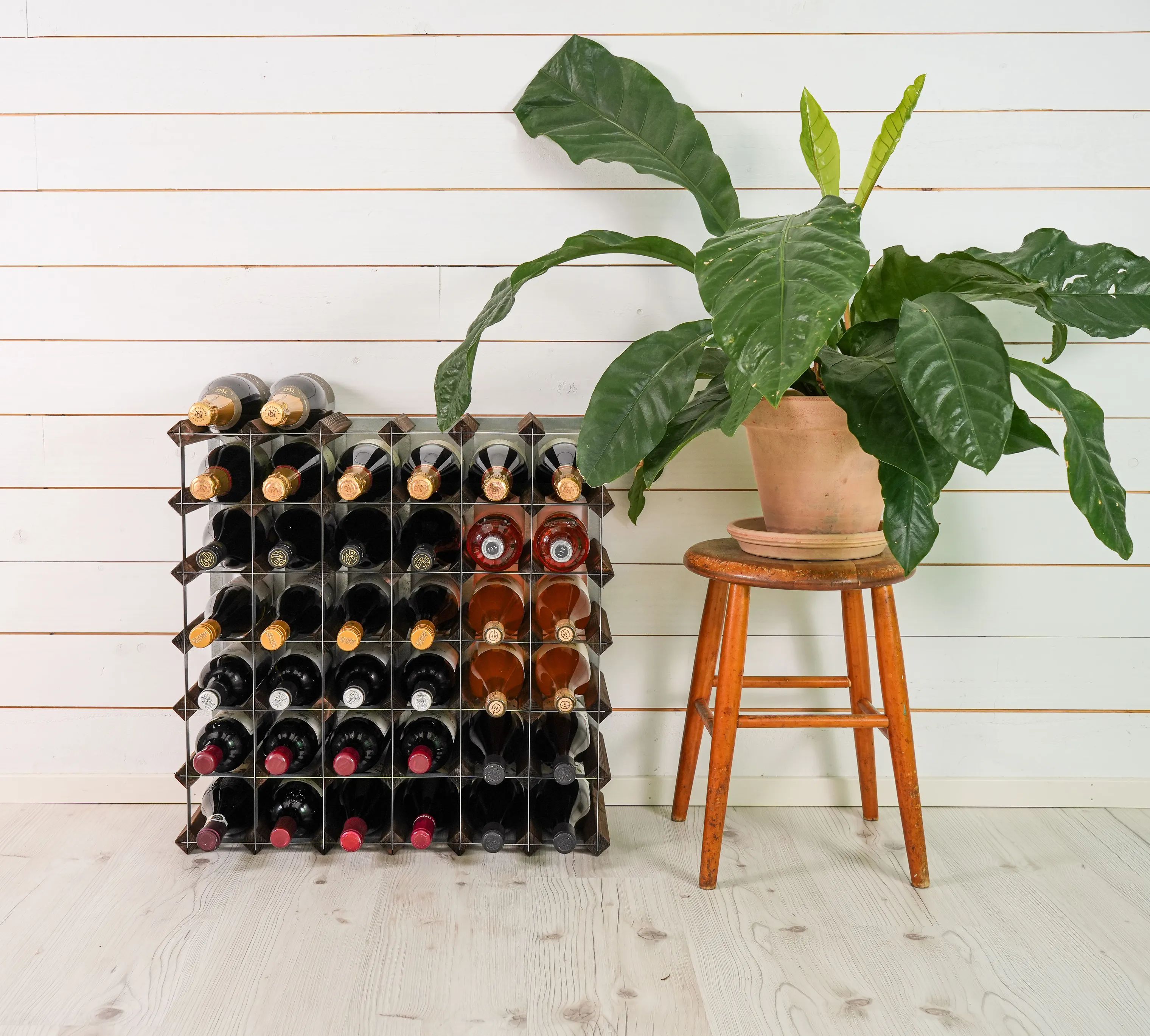 Traditional Wine Racks Vinreoler Vinreol i Mørk eg, 42 flasker, 3