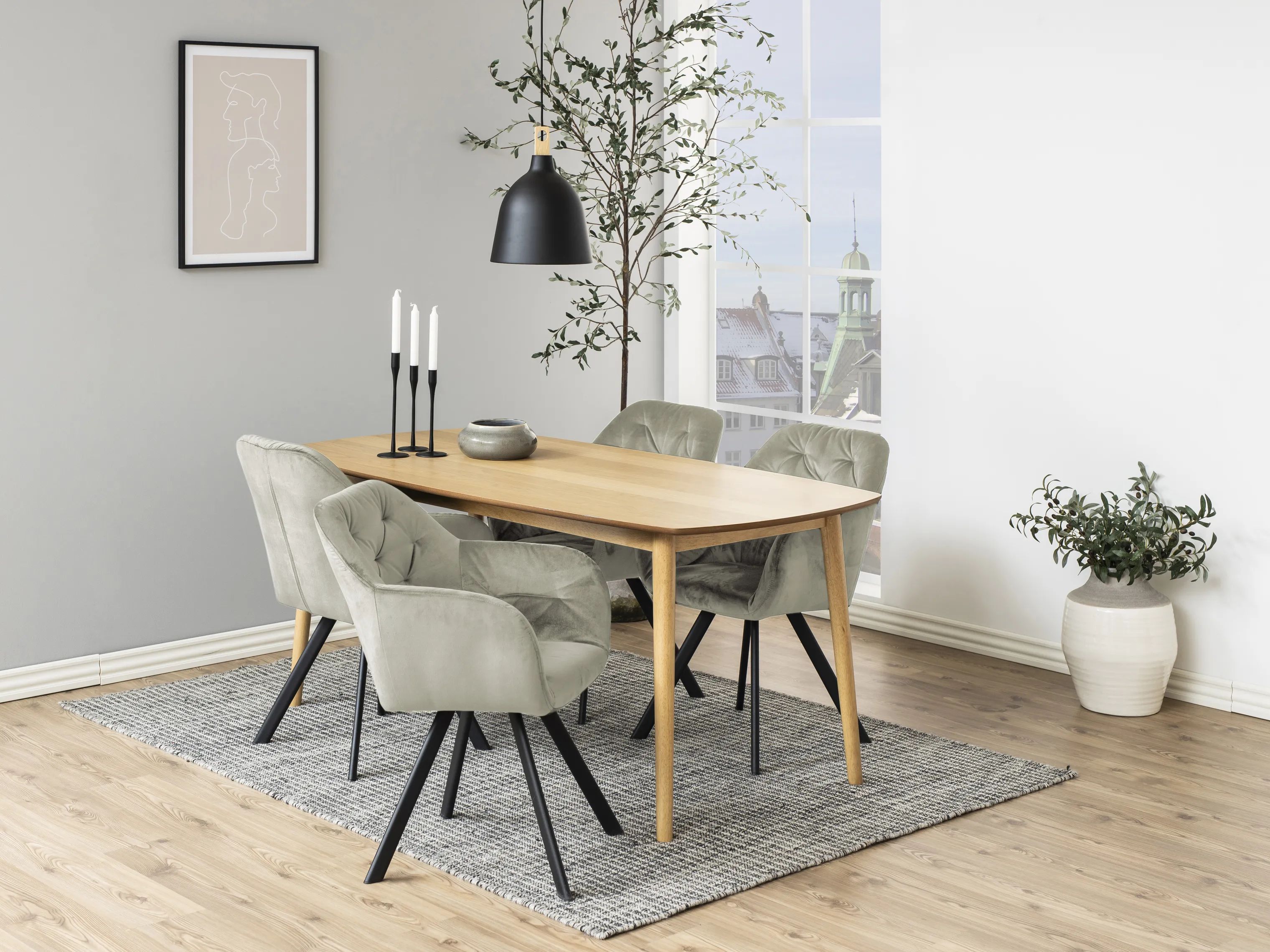 CASA Living Spisebordsstole Lola Spisebordsstol i Sandfarve, 2