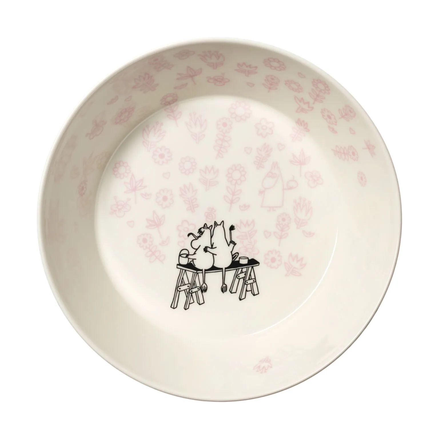 Moomin Arabia Serveringsskåle Kærlighed 30 år Jubilæumsskål i Lyserød, 1