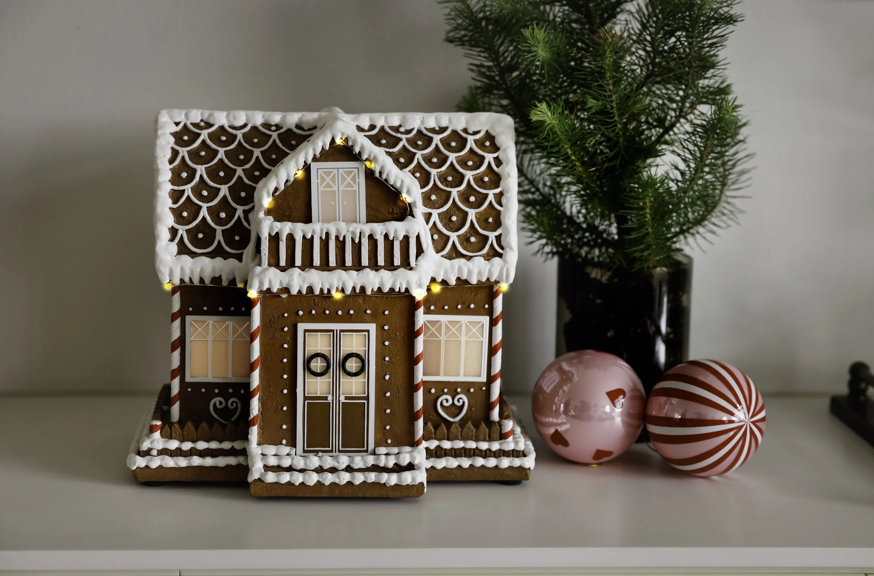 Casa Christmas Julekugler Julekugle i striber, 3