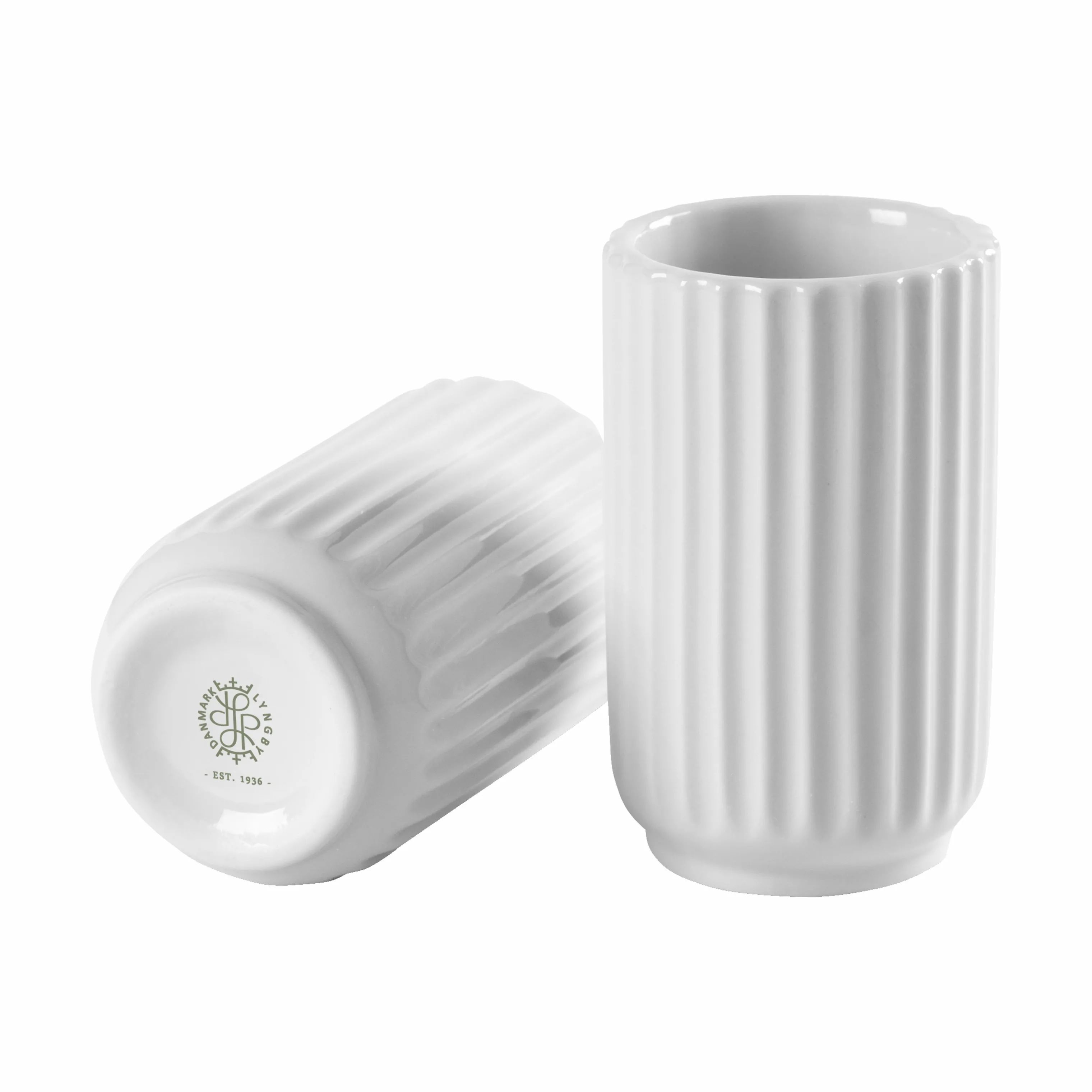 Lyngby Porcelæn Vaser Klassisk Lyngby Vase i Hvid, 8 cm, 2